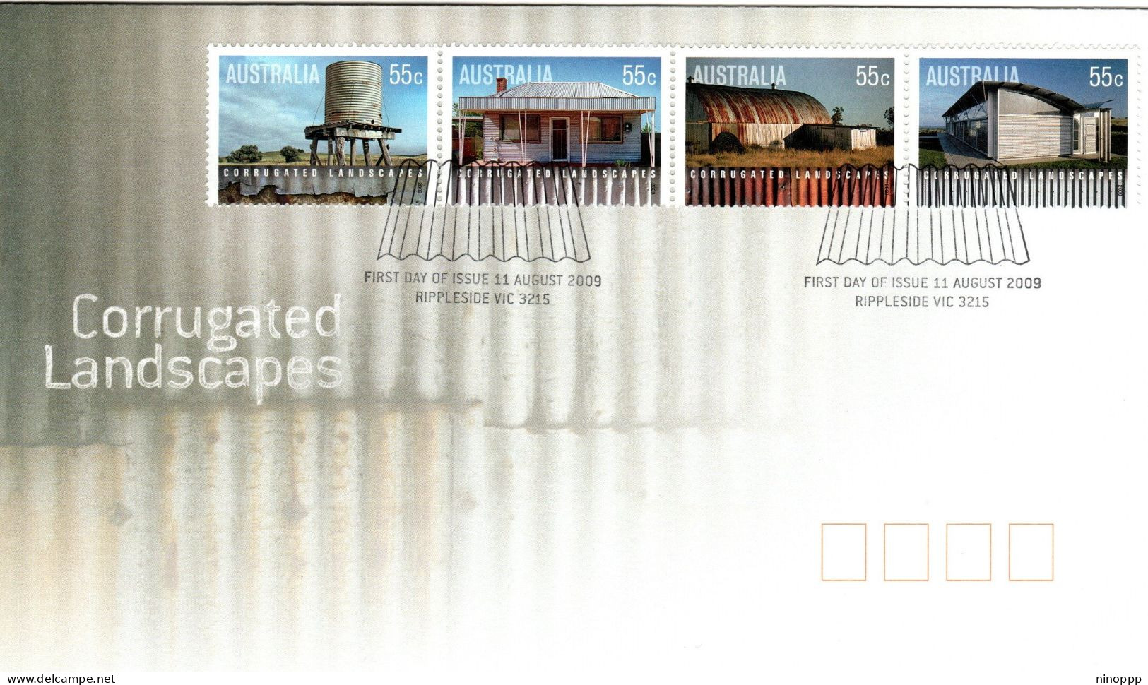 Australia 2009 Corrugated Landscapes,FDI - Postmark Collection