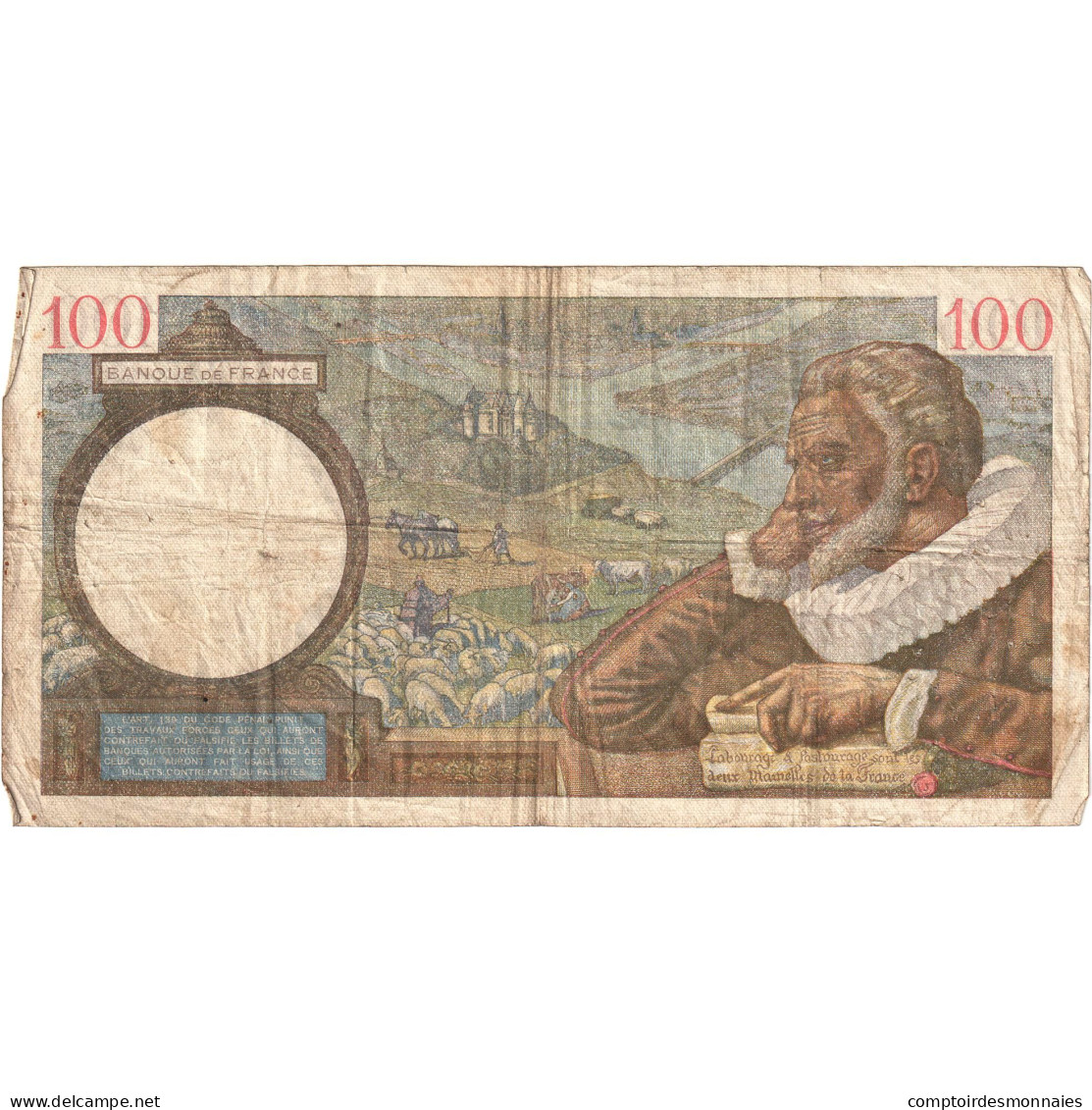 France, 100 Francs, Sully, 1940, F.14131 643, TB, Fayette:26.52, KM:94 - 100 F 1939-1942 ''Sully''