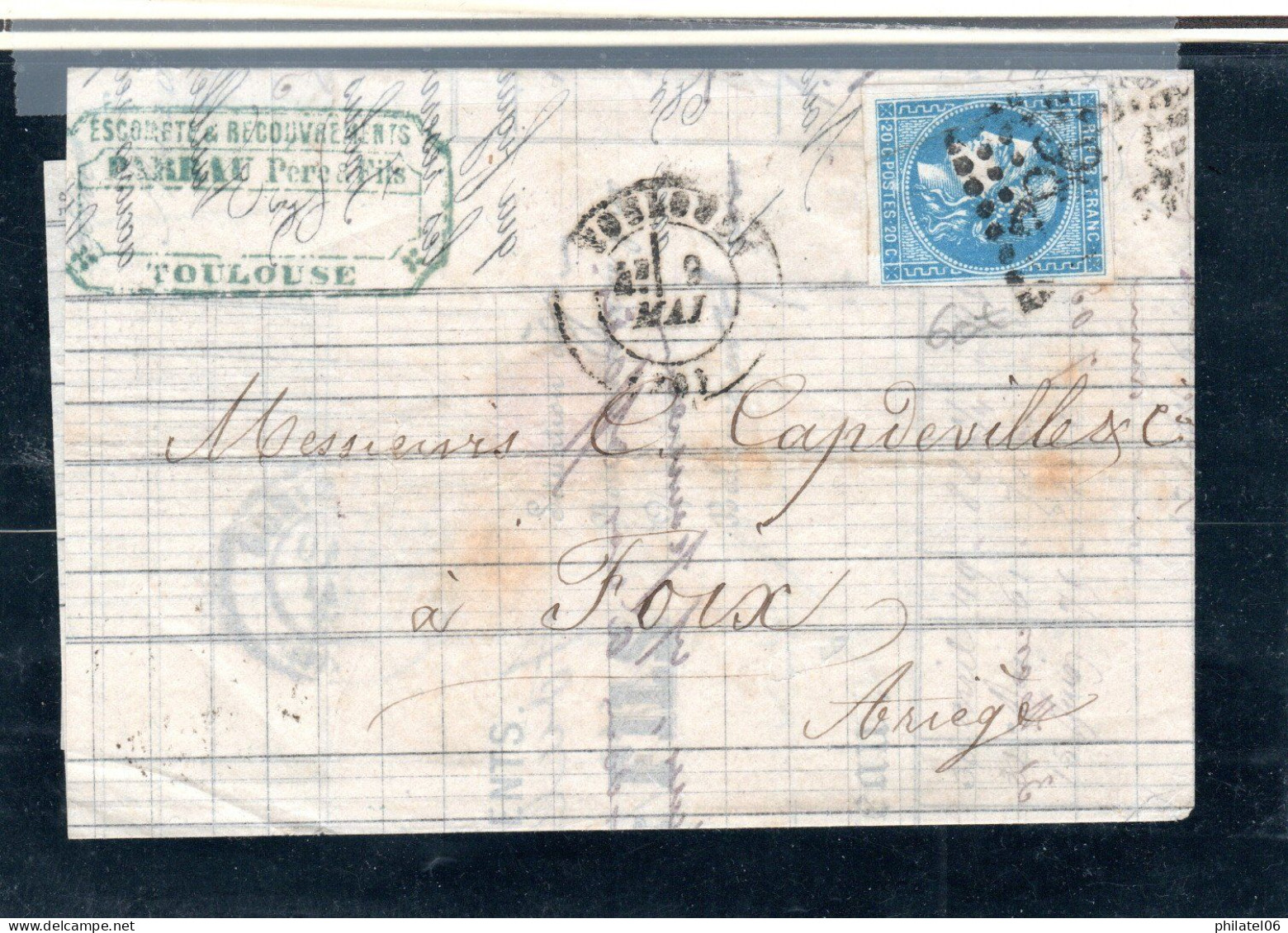 FRANCE,  LETTRE AVEC BORDEAUX ( CORRESPONDANCE. ) - 1870 Emission De Bordeaux