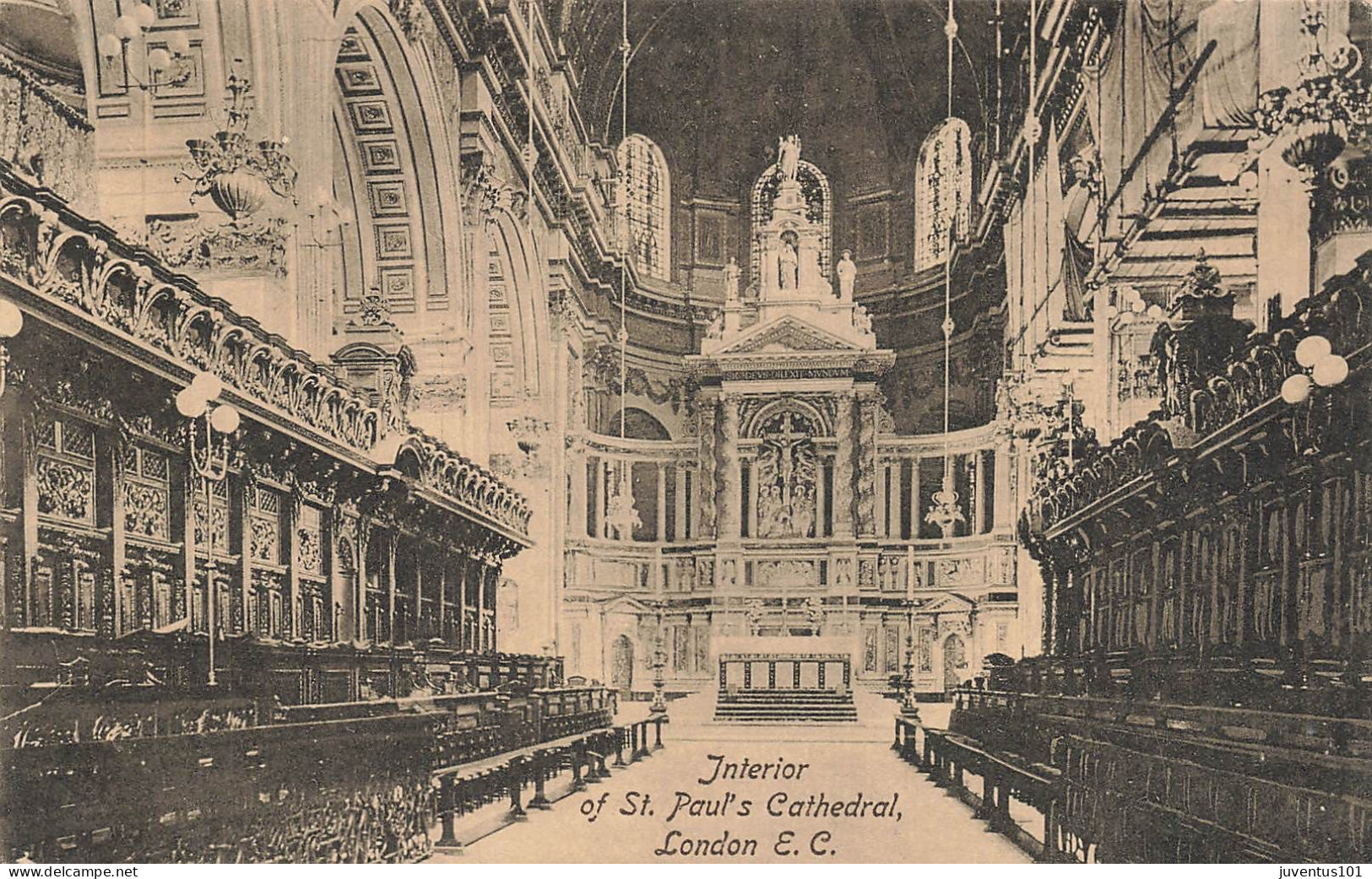 CPA Interior Of St.Paul's Cathedral-London     L2579 - St. Paul's Cathedral