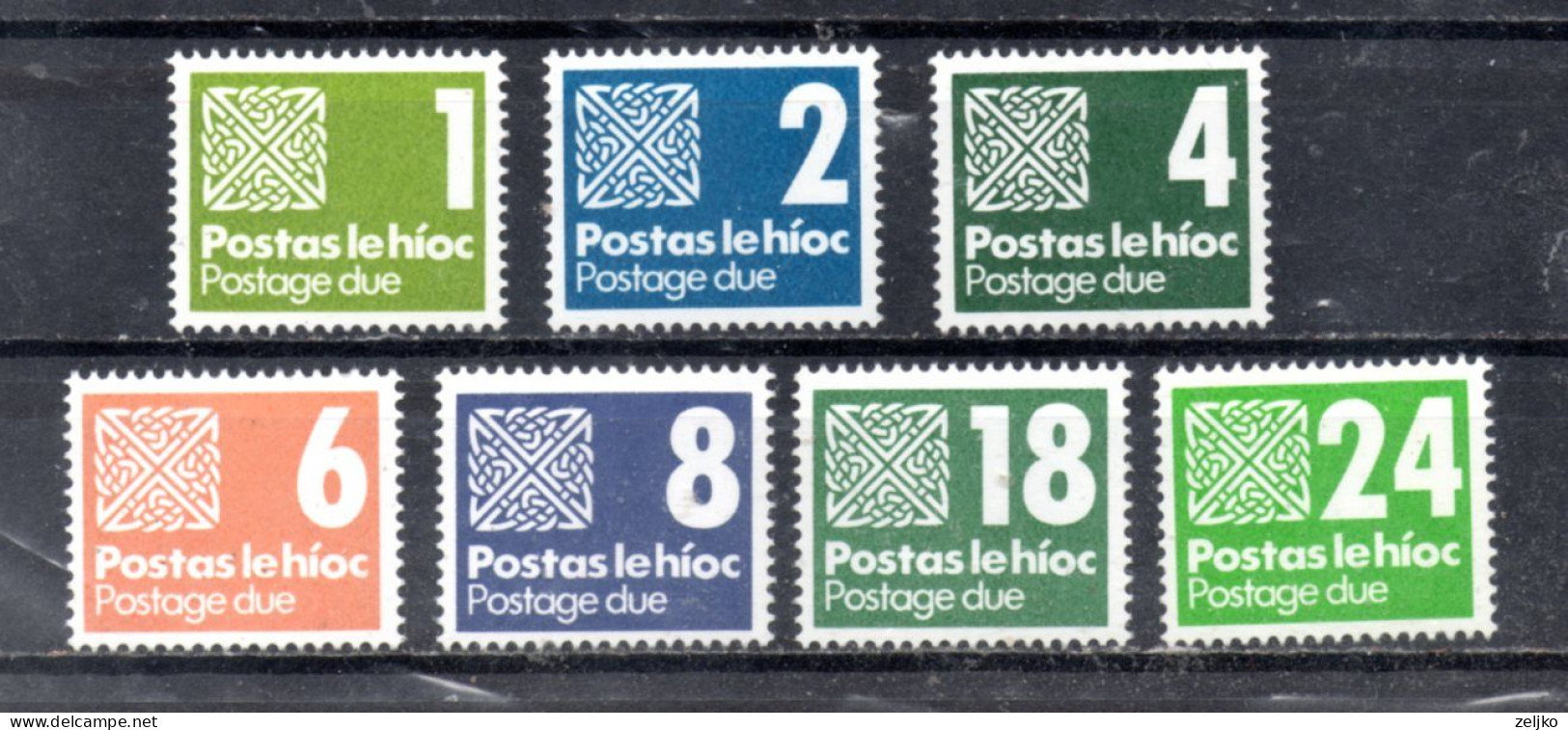 Ireland, Porto, MNH, 1980, Michel 25 - 31 - Postage Due