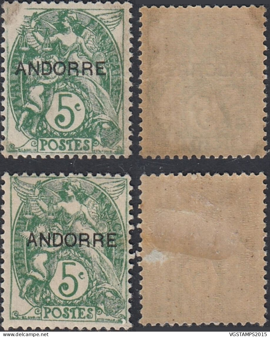 Andorre 1931 - Andorre Française - Tibres Neufs. Yvert Nr.: 5. Avec Rare Curiosité.......... (EB) AR-01632 - Neufs