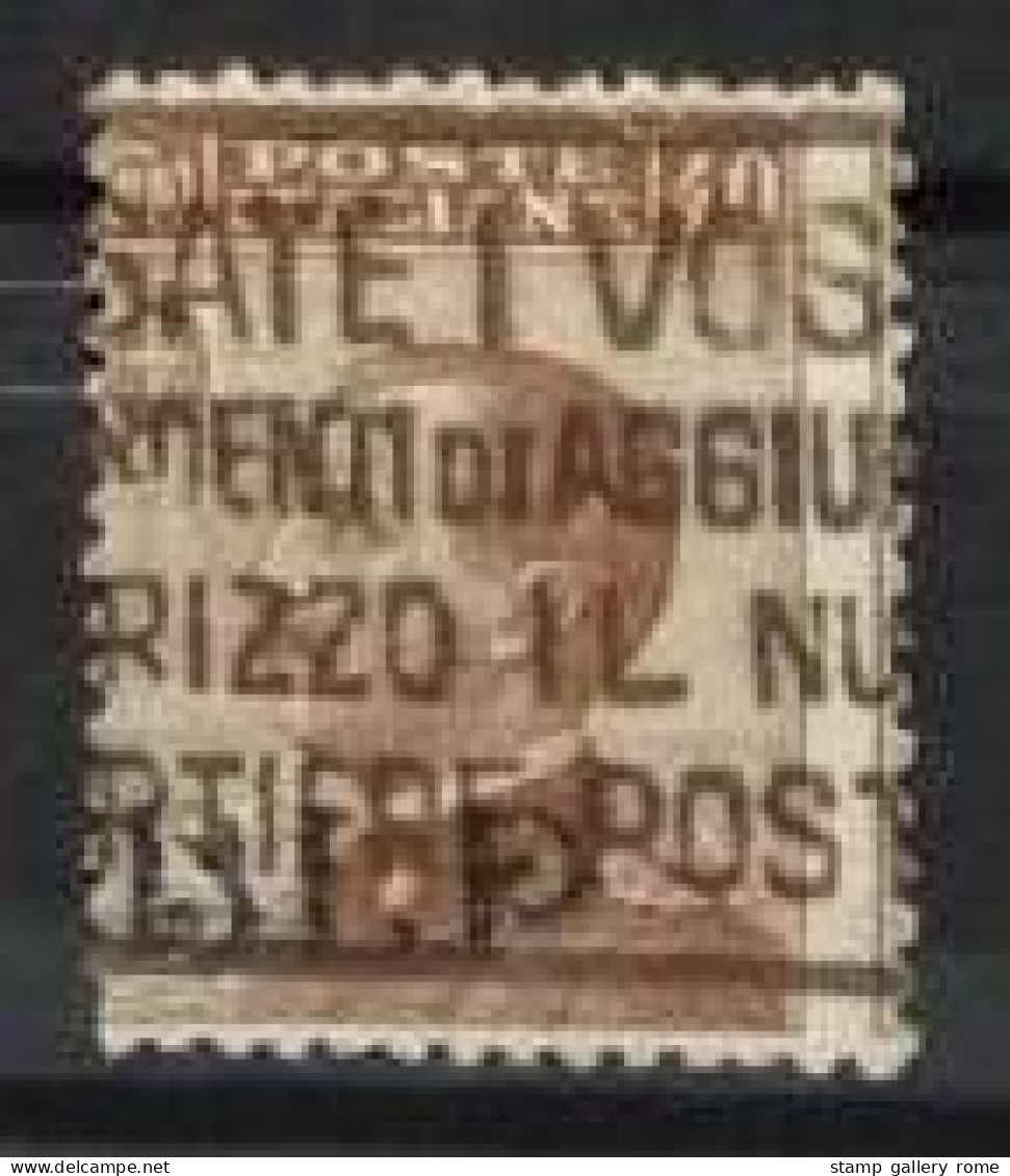 ITALIA REGNO B.L.P. BUSTE LETTERE POSTALI - SASS. 4 A - 40c. Bruno Sopr Azzurro Nera - Usato  - Una Selezione Di Offerte - Zegels Voor Reclameomslagen (BLP)