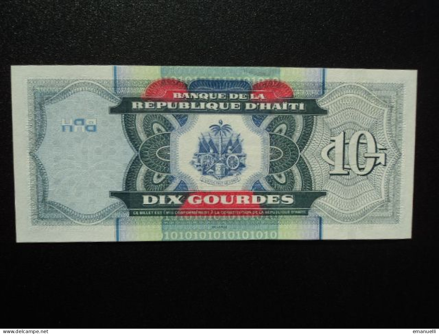 RÉPUBLIQUE D' HAÏTI * : 10 GOURDES   2000    P 265a      Presque NEUF - Haiti