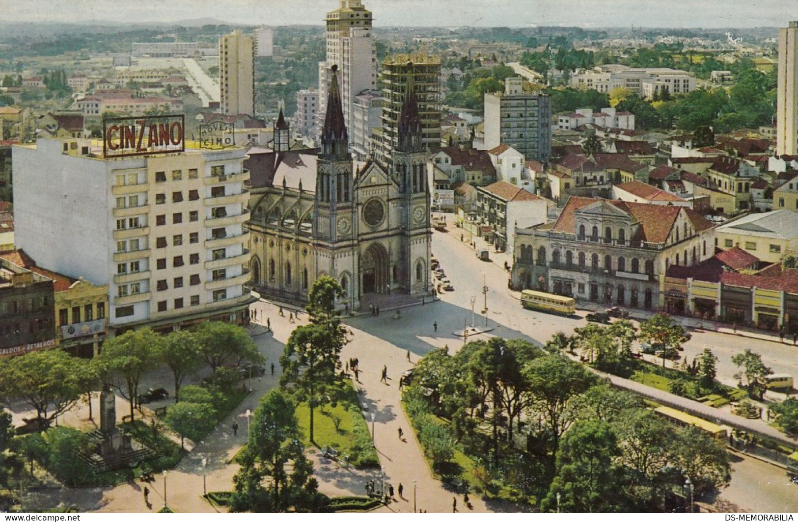 Brazil - Curitiba , Parana - Praca Tiradentes Old Postcard - Curitiba