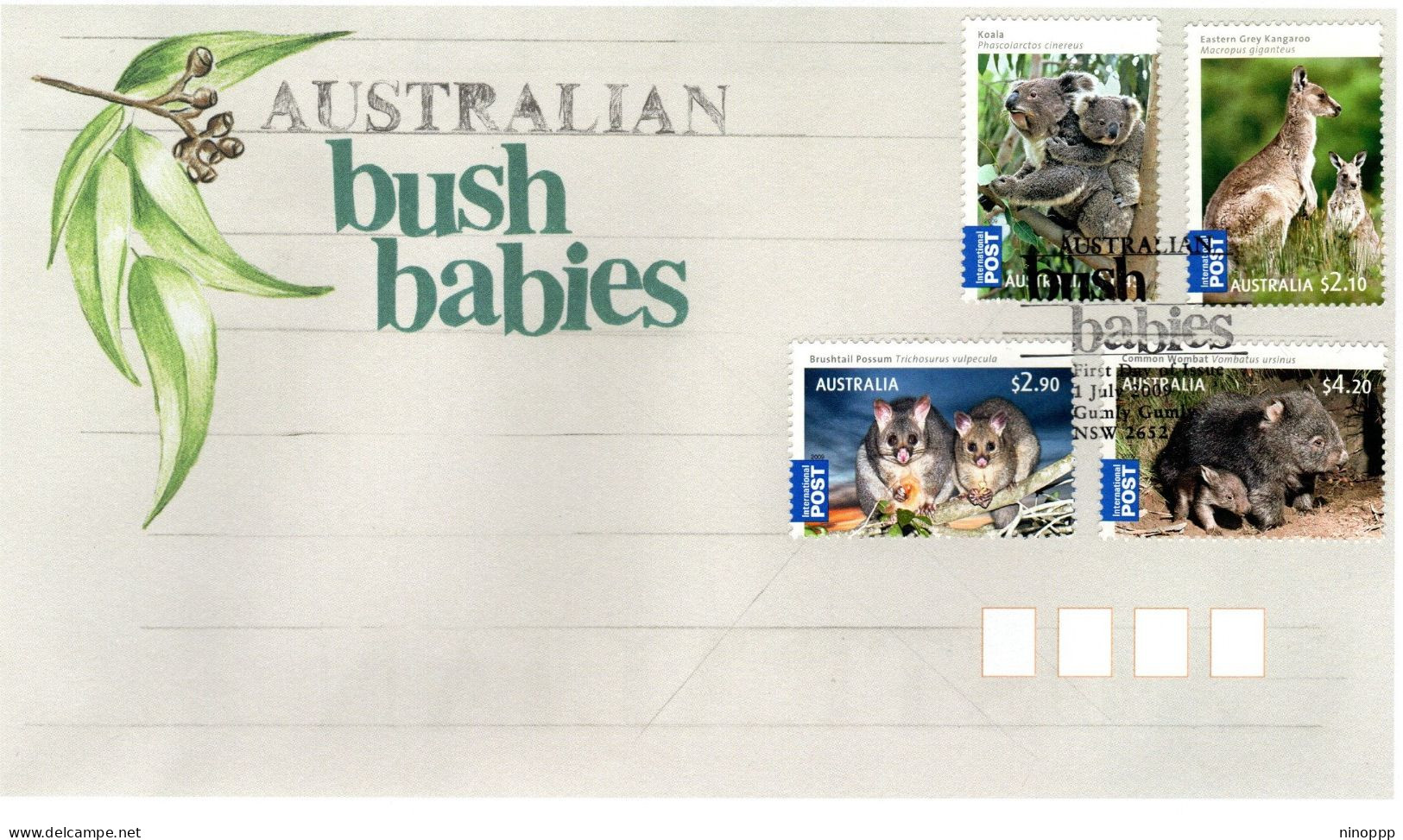Australia 2009  Bush Babies,First Day Cover - Marcofilia