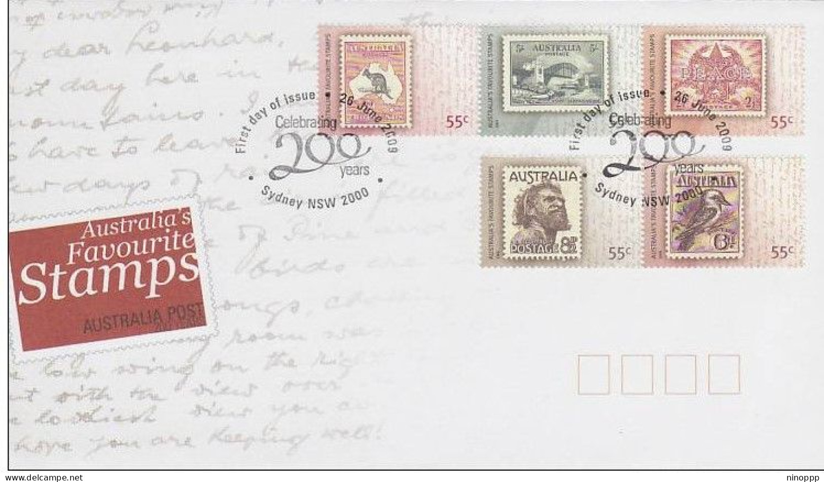 Australia 2009 Favourite Stamps FDC - Postmark Collection