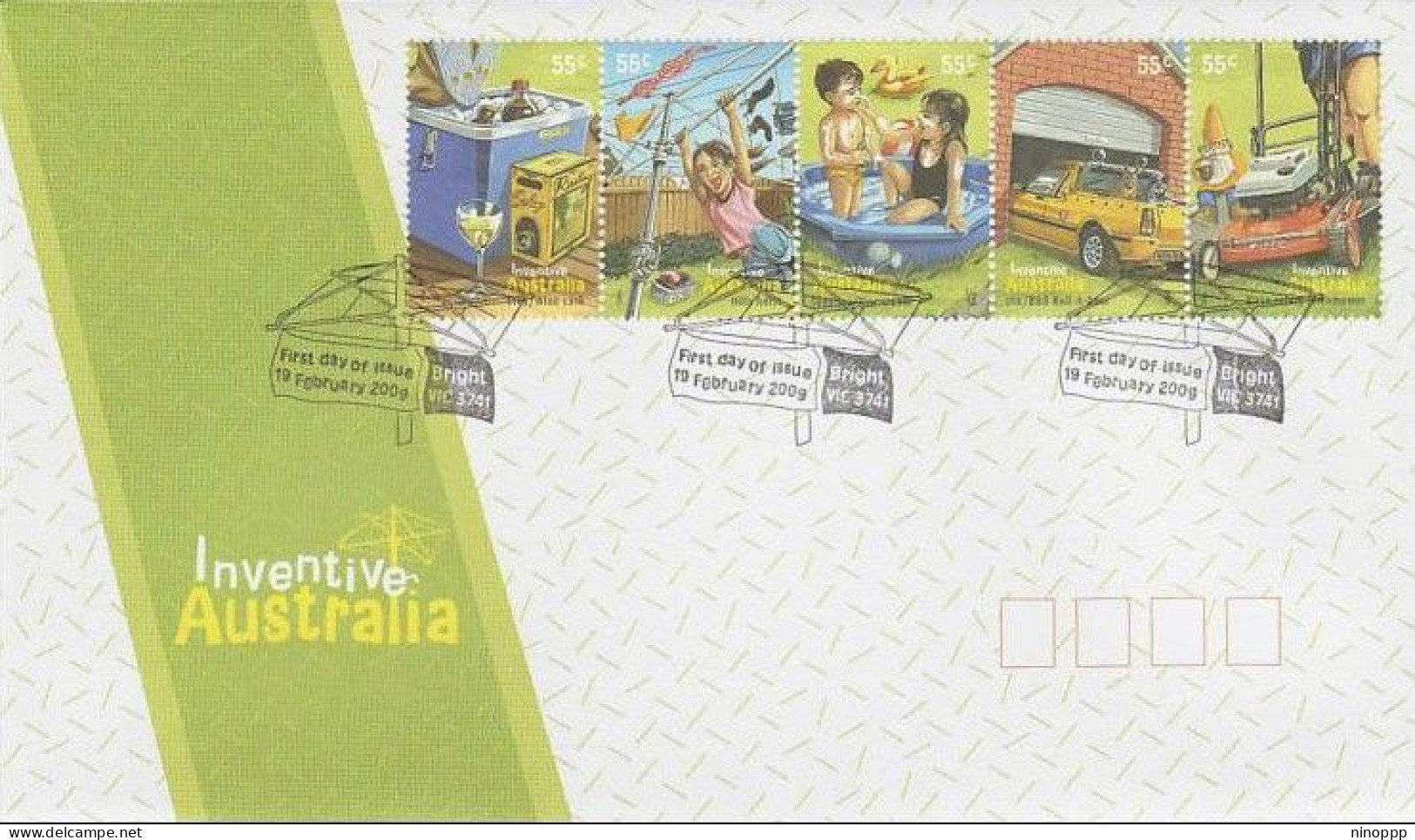 Australia 2009 Inventive Australia Strip FDC - Marcofilie