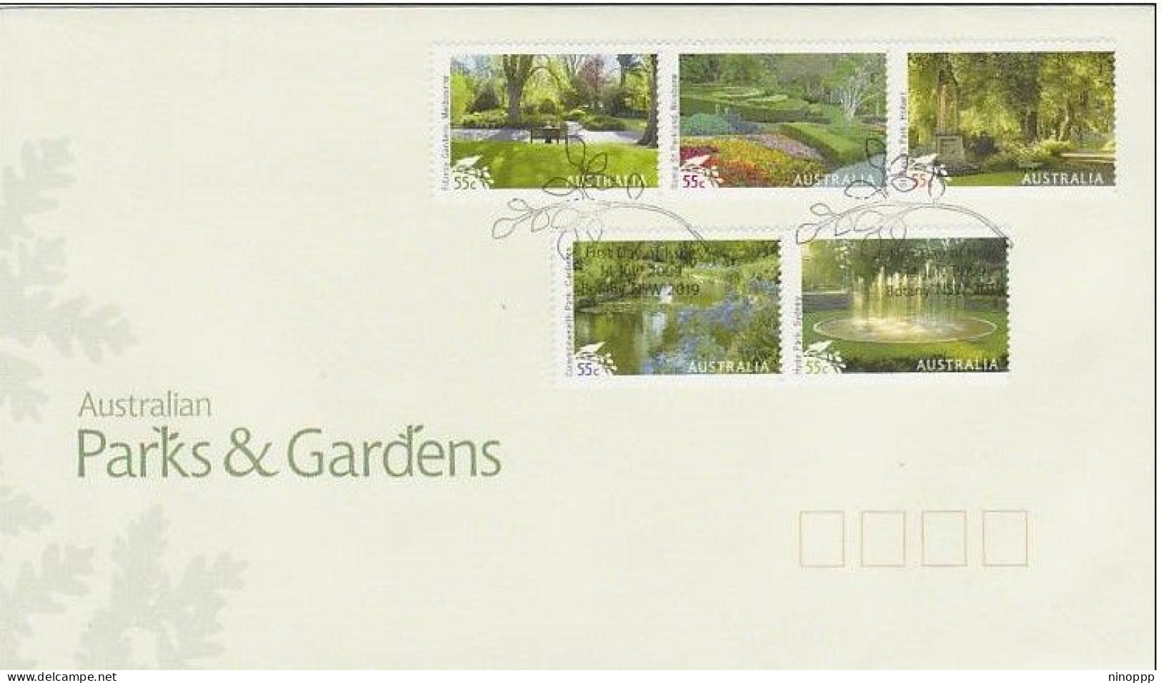 Australia 2009 Parks & Gardens FDC - Marcofilie