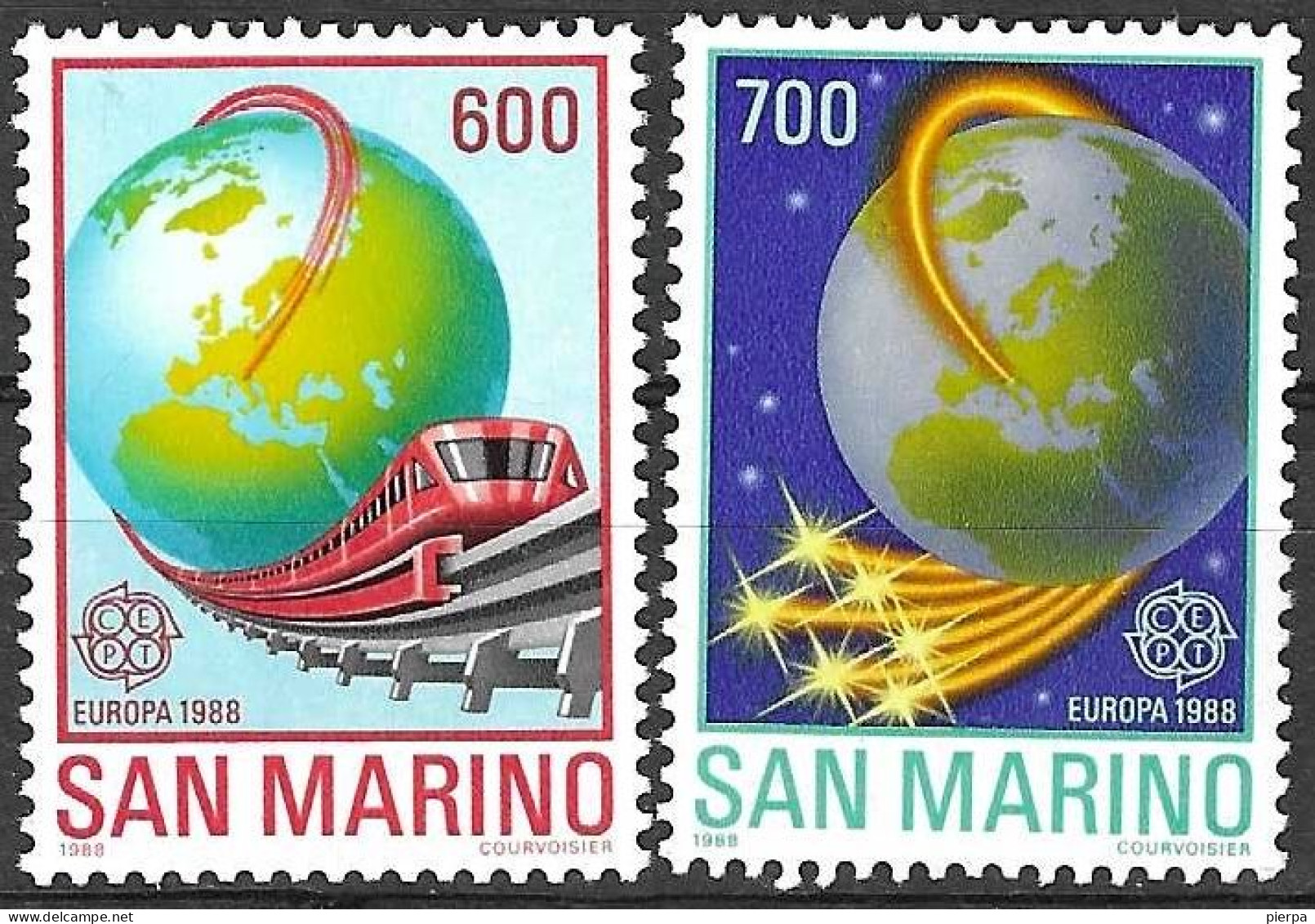 SAN MARINO - 1988 - EUROPA - SERIE 2 VALORI -  NUOVO MNH** ( YVERT 1179\80 - MICHEL 1380\1 - SS 1221\2) - Neufs