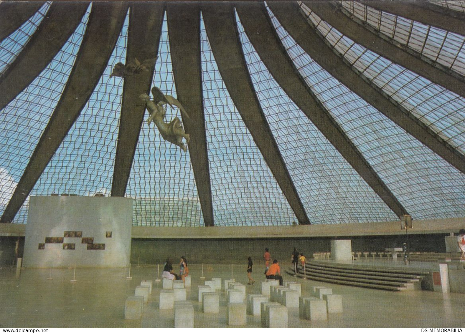 Brazil - Brasilia , Interior Da Catedral Old Postcard - Brasilia