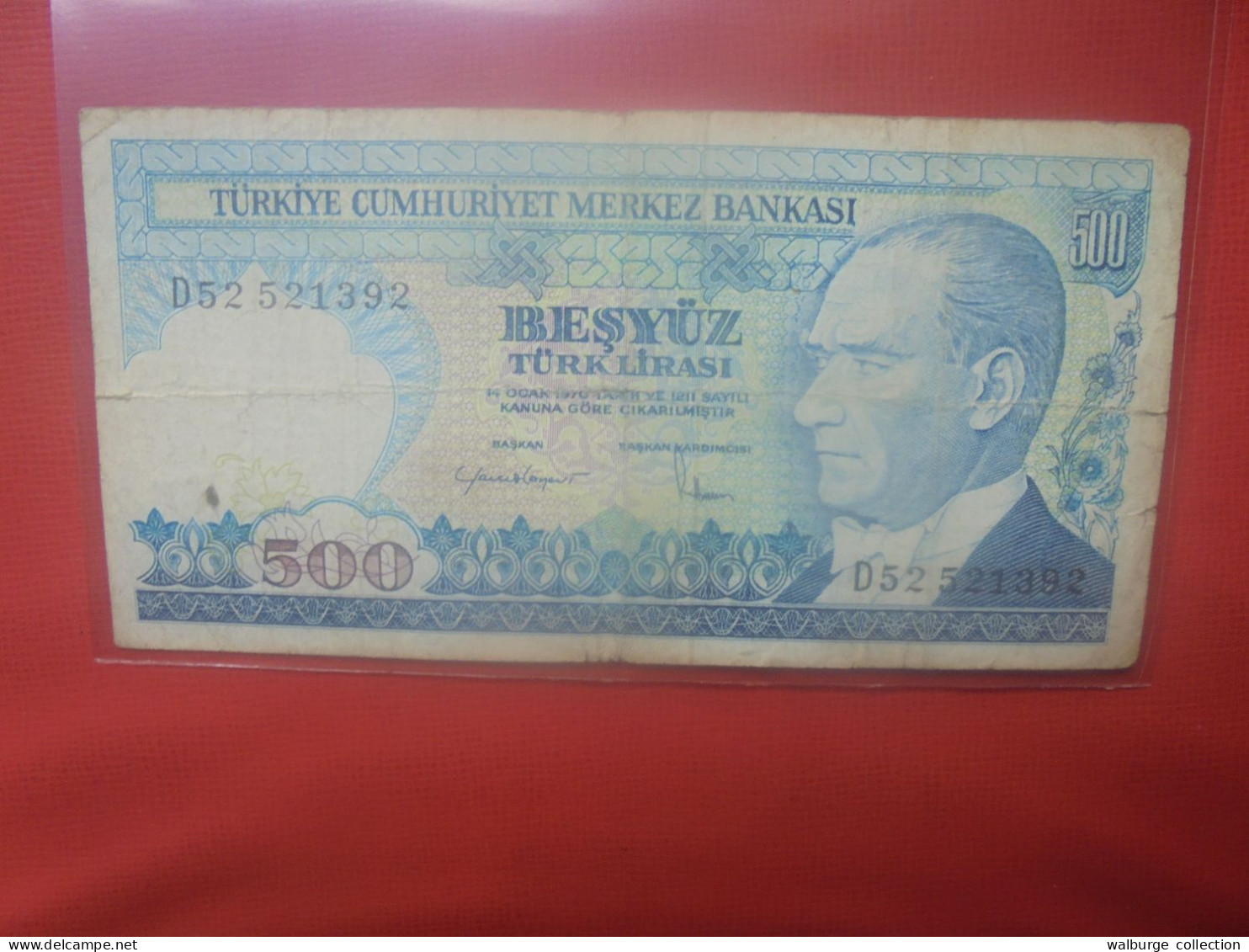 TURQUIE 500 LIRA 1970(83) Circuler (B.32) - Turchia