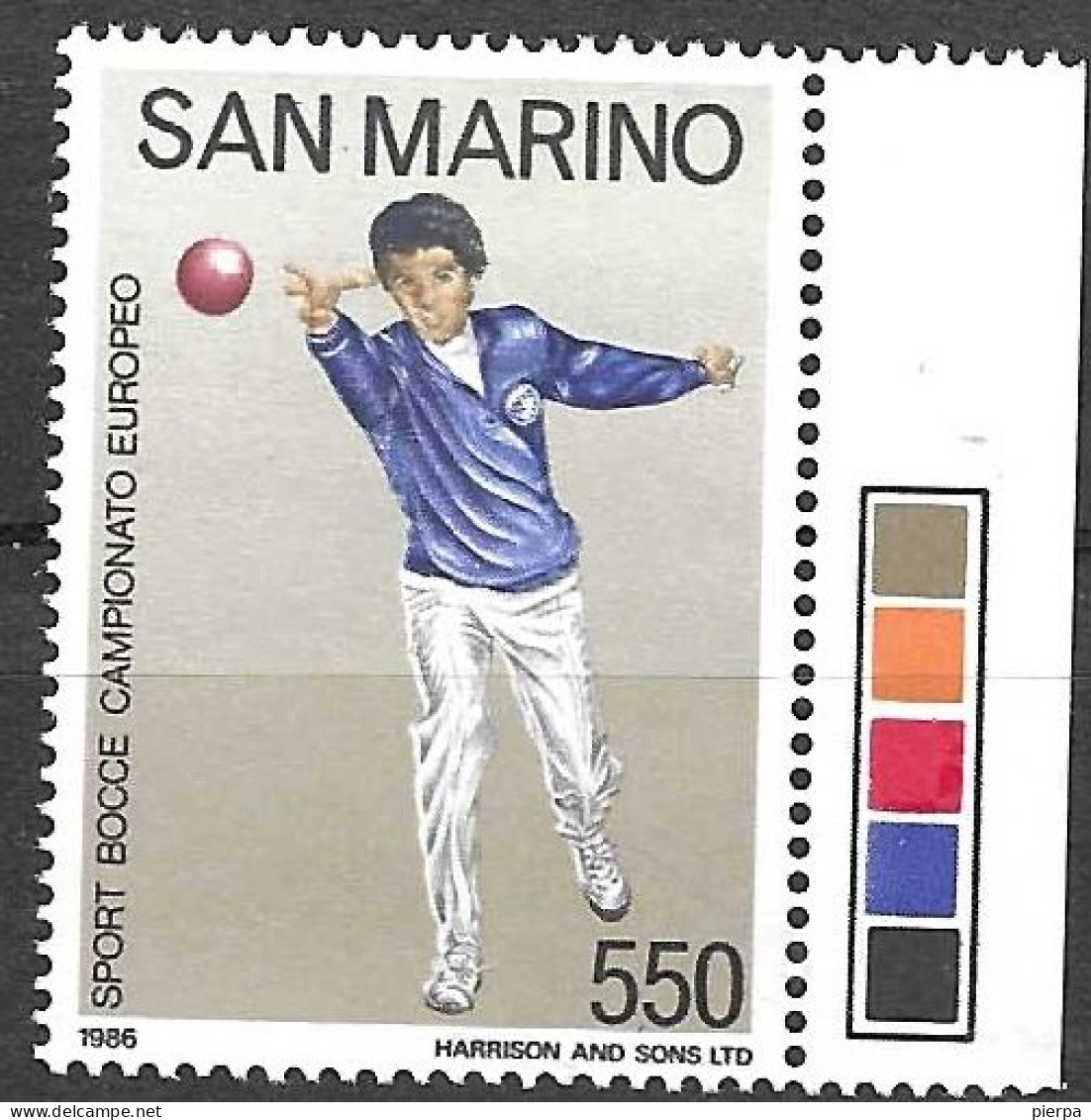 SAN MARINO - 1986 - CAMPIONATO BOCCE -  NUOVO MNH** ( YVERT 1142 - MICHEL 1348 - SS 1189) - Neufs