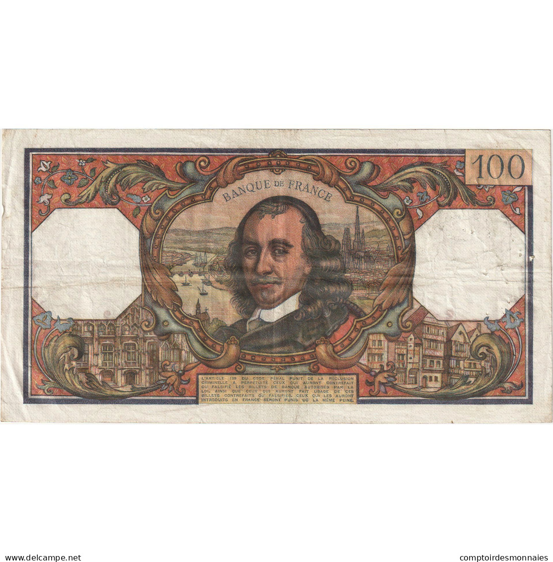 France, 100 Francs, Corneille, 1965, J.114 32834, TTB+, Fayette:65.6, KM:149a - 100 F 1964-1979 ''Corneille''