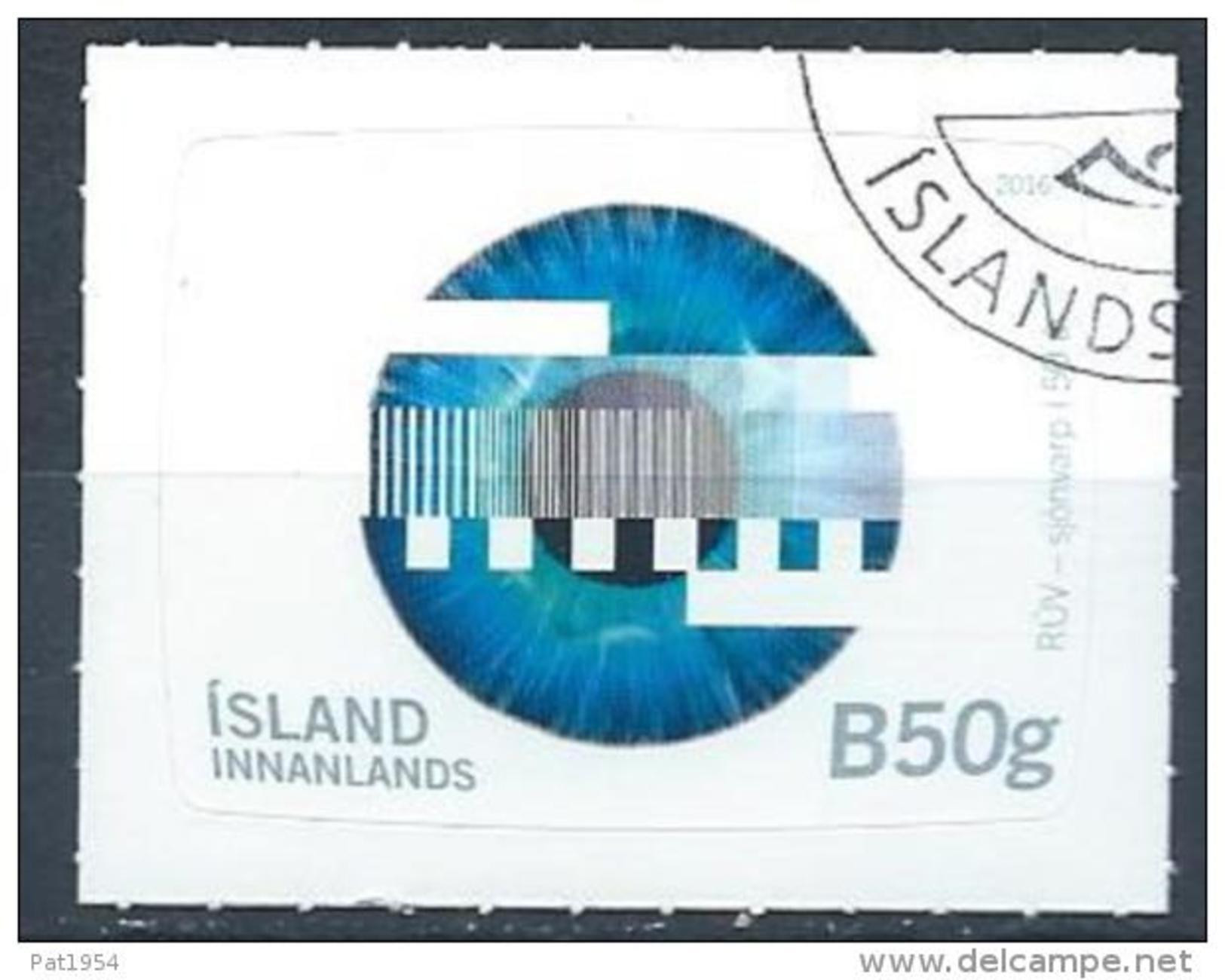 Islande 2016, N°1429 Oblitéré, 50 Ans De La Télévision Nationale - Used Stamps