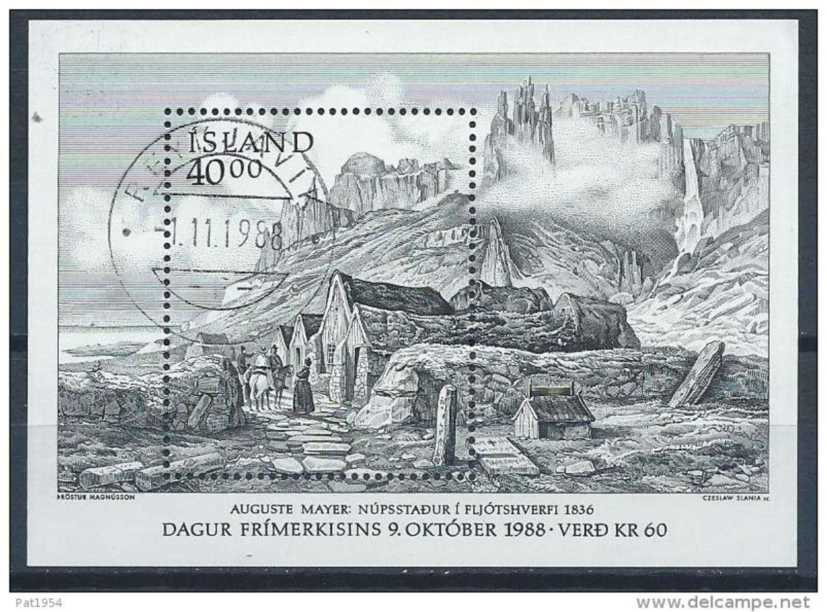 Islande Bloc N° 9 Oblitéré Jounée Du Timbre 1988 - Blocs-feuillets