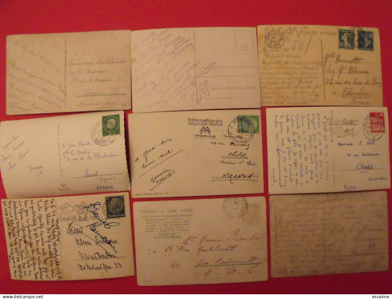 lot de 9 cartes postales. Allemagne. riessersee Niedermunster München Schluchsee Munster Neustadt