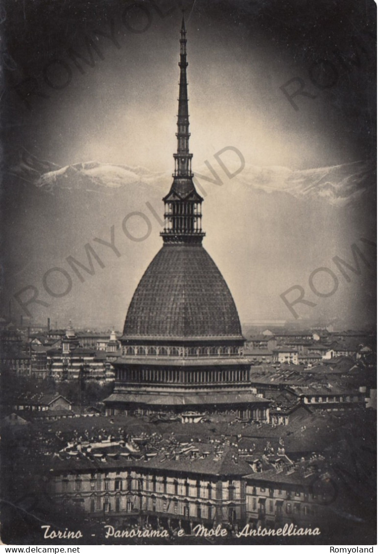 CARTOLINA  TORINO,PIEMONTE-PANORAMA E MOLE ANTONELLIANA-STORIA,MEMORIA,CULTURA,BELLA ITALIA,VIAGGIATA 1954 - Mole Antonelliana