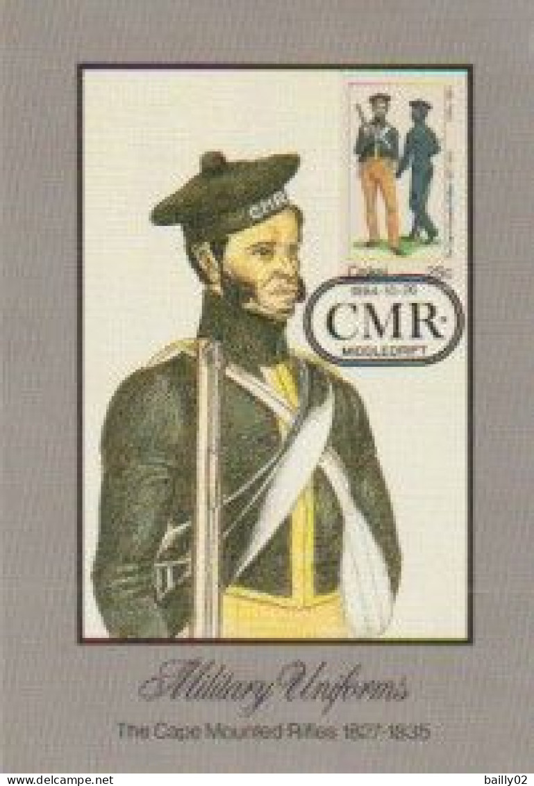 Série De 5 Cartes 1er Jour Uniformes Militaires - Ciskei