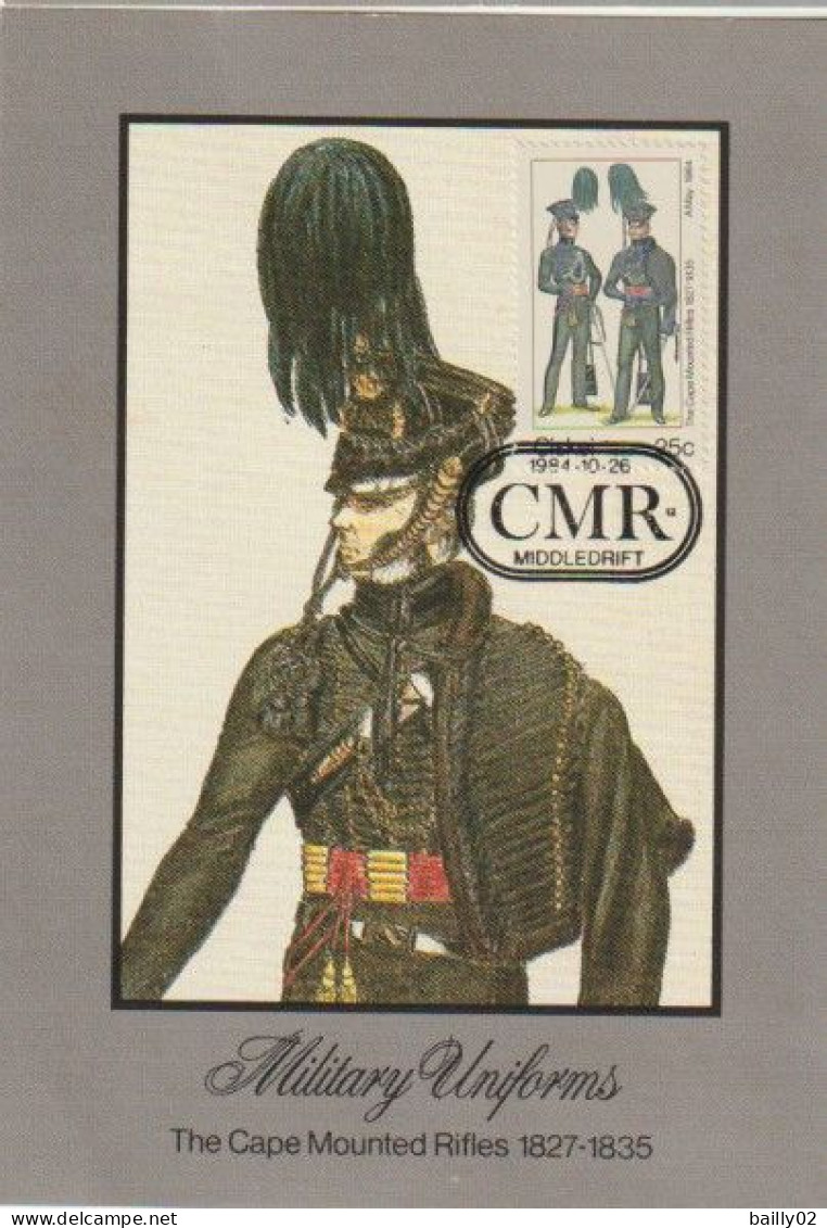 Série De 5 Cartes 1er Jour Uniformes Militaires - Ciskei