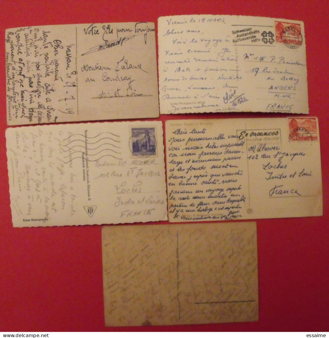 lot de 5 cartes postales. Allemagne. Autriche. Wiens Denkmaler Bad ems Interlaken Innsbruck Coblenz