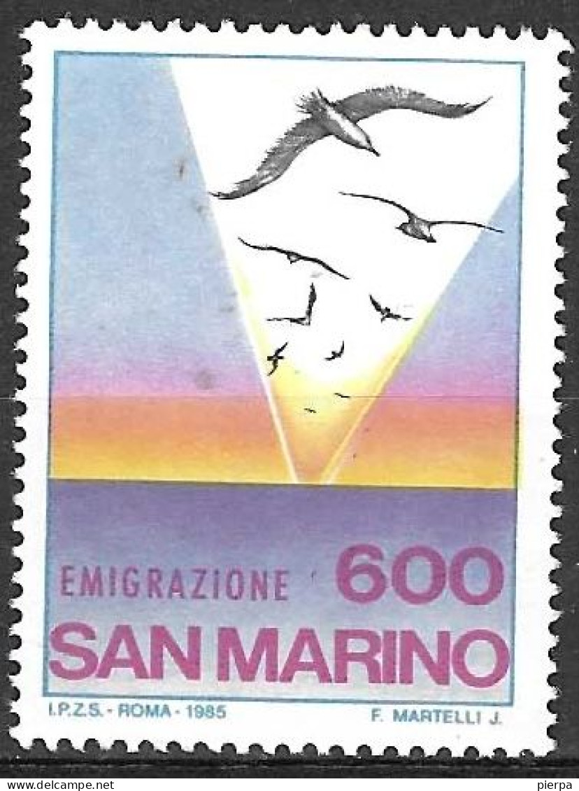 SAN MARINO - 1985 - EMIGRAZIONE -  NUOVO MNH** ( YVERT 1109 - MICHEL 1315 - SS 1161) - Neufs