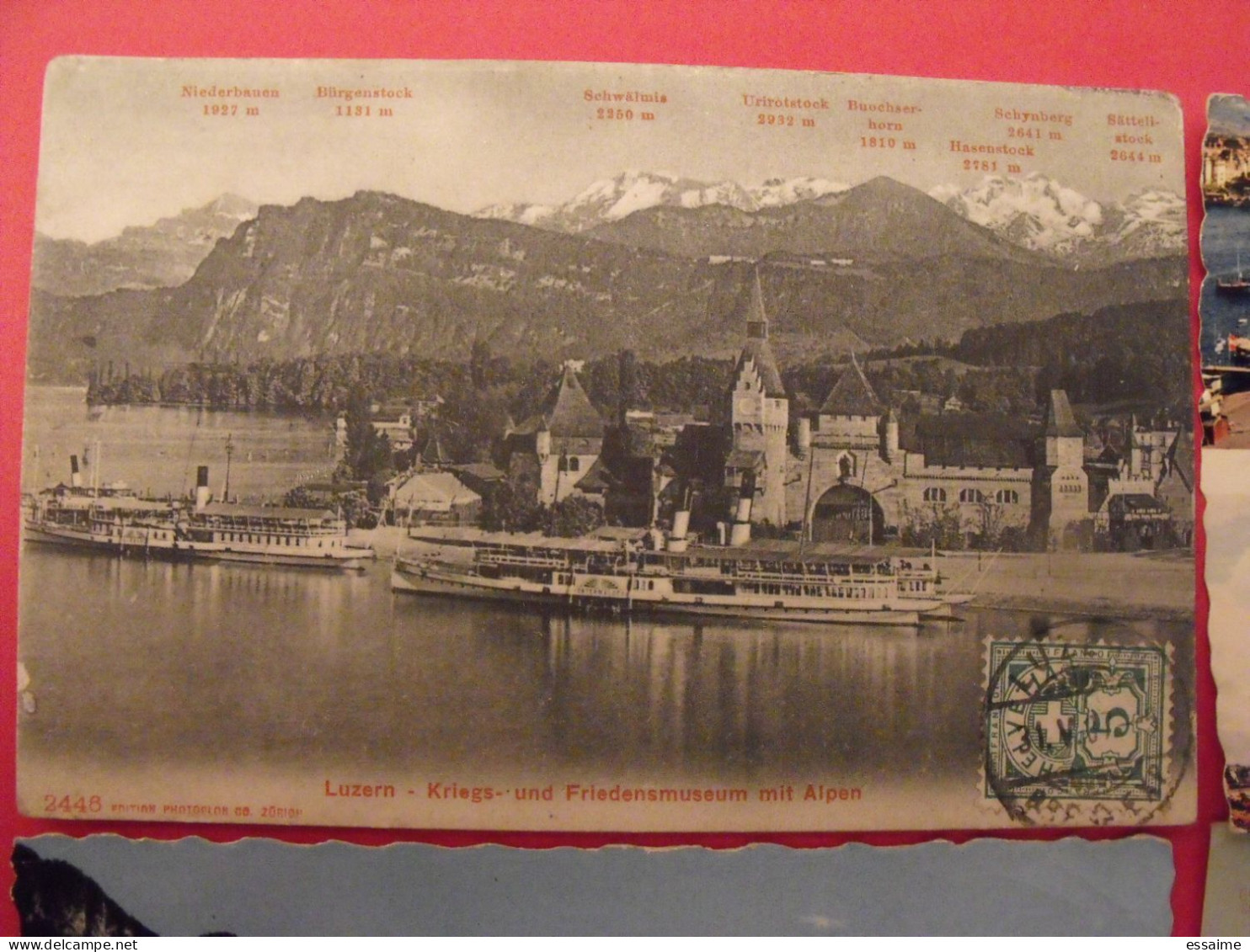 Lot De 8 Cartes Postales. Suisse. Rheinfall Spiez Genève Zurich Lac Léman Lausanne Ouchy Luzern - Colecciones Y Lotes