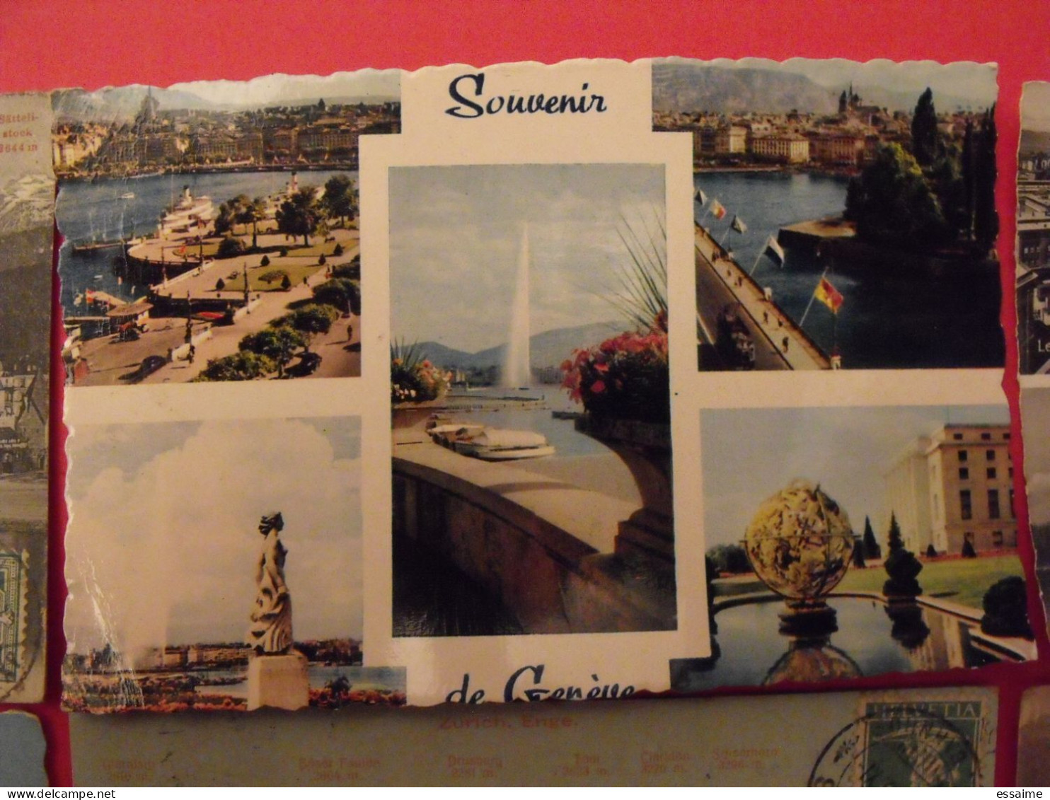 Lot De 8 Cartes Postales. Suisse. Rheinfall Spiez Genève Zurich Lac Léman Lausanne Ouchy Luzern - Verzamelingen & Kavels