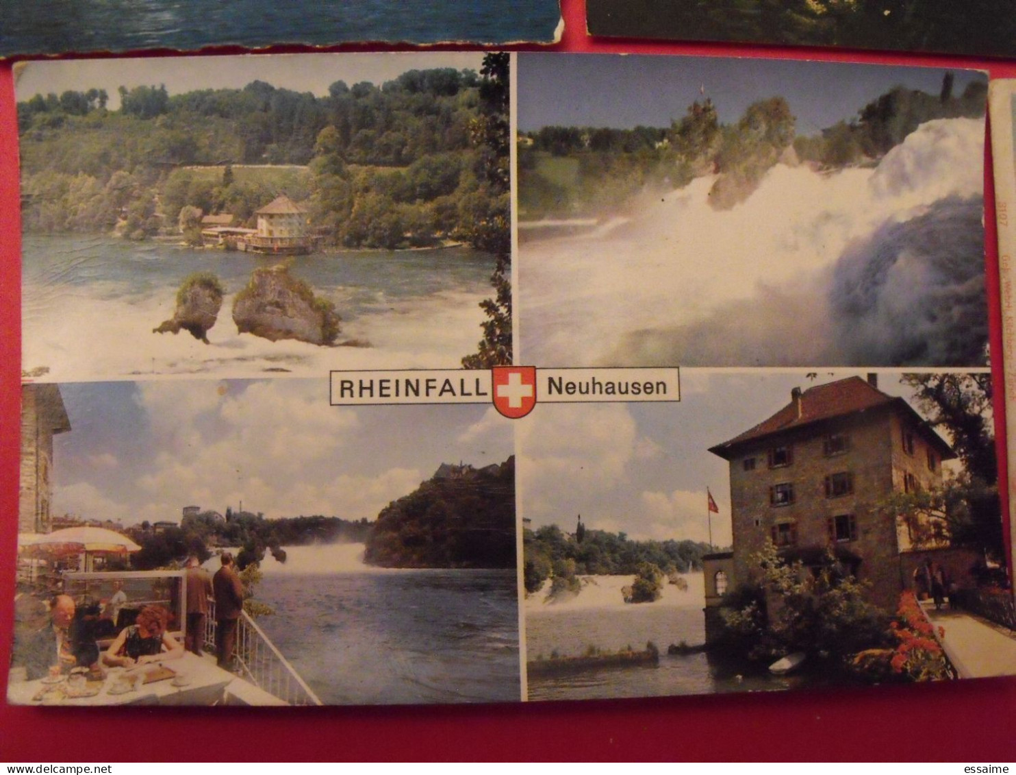 lot de 8 cartes postales. Suisse. Rheinfall Spiez Genève Zurich Lac Léman Lausanne Ouchy Luzern