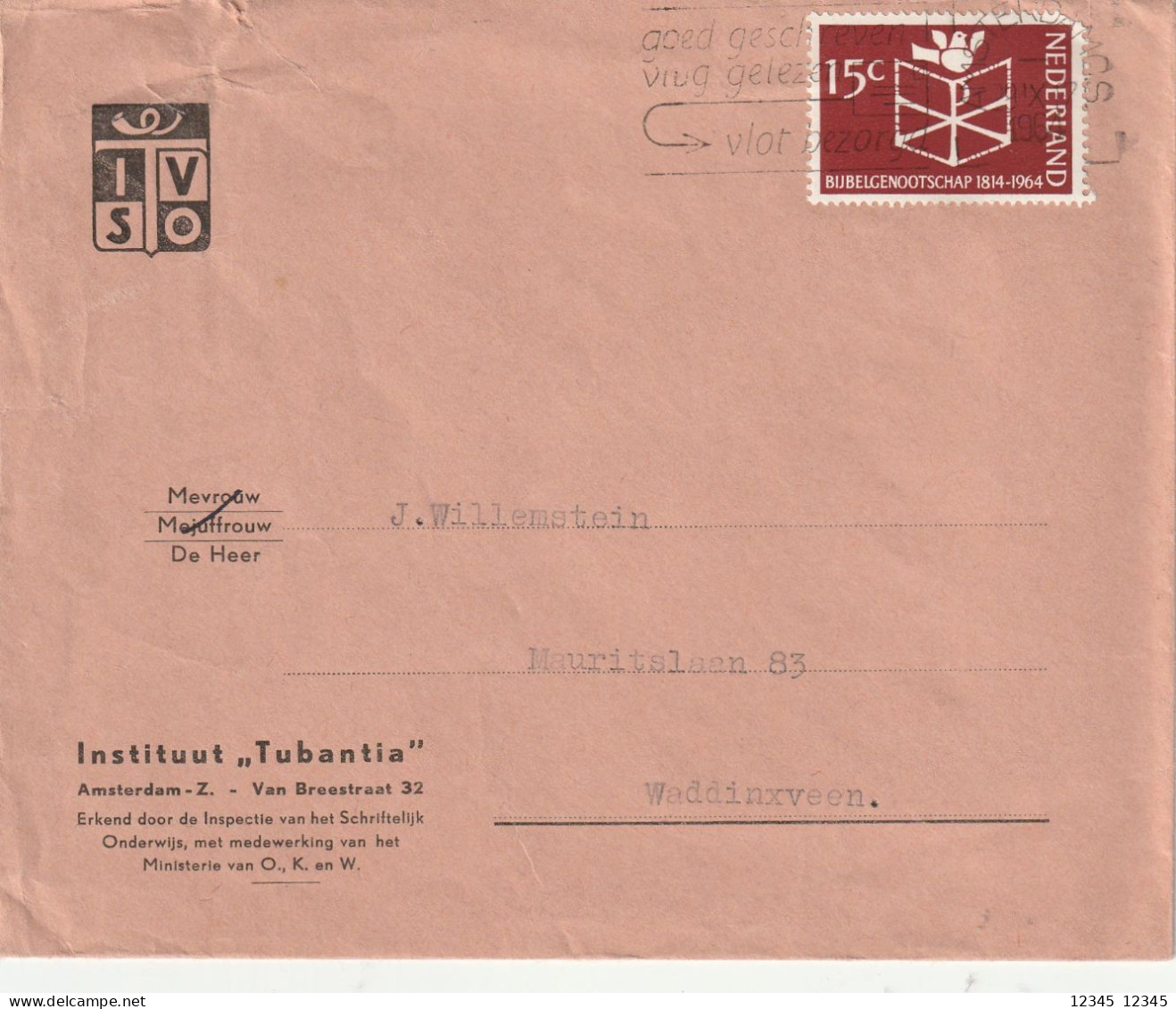 Instituut Tubantia (IVSO), Amsterdam - Storia Postale