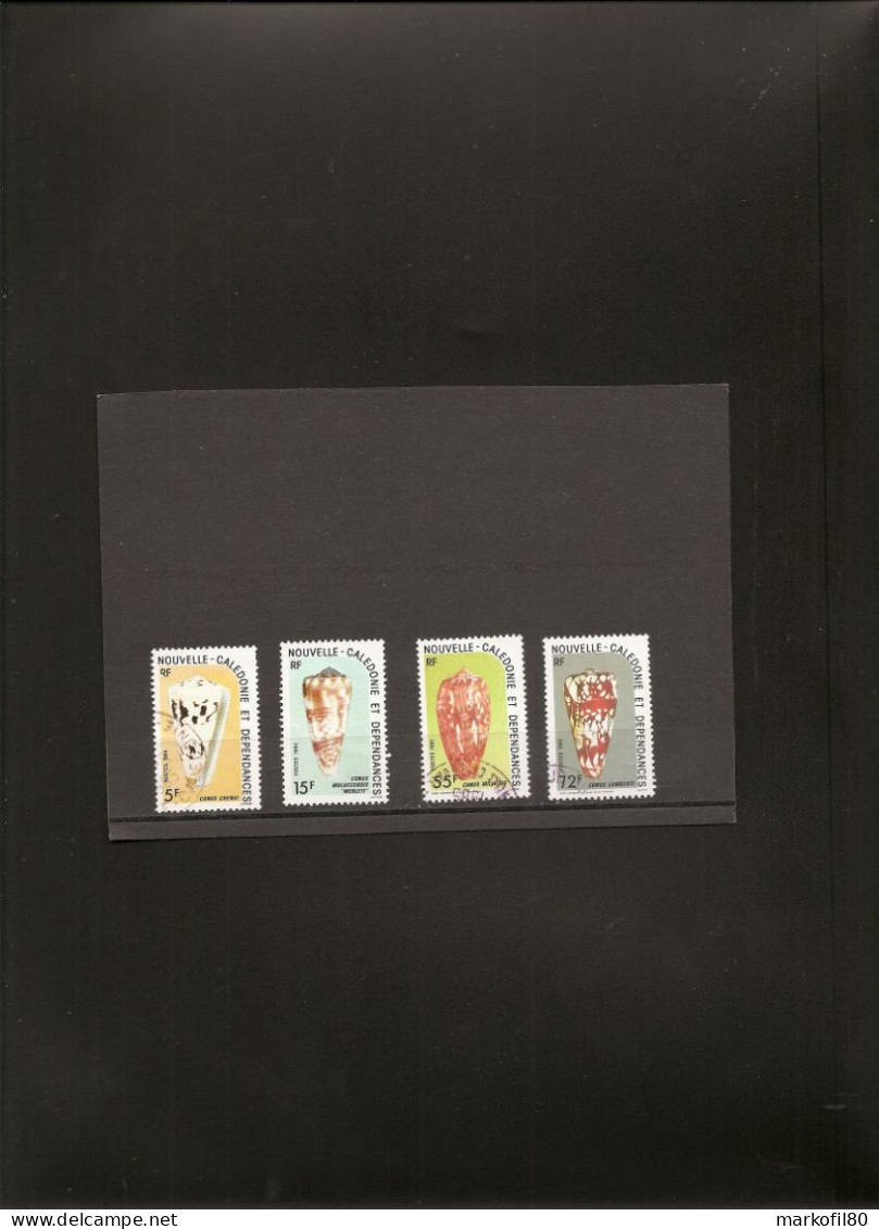 Lot De 4 Timbres De Nouvelle Calédonie Thème Coquillages - Used Stamps