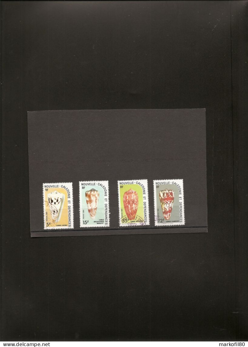 Lot De 4 Timbres De Nouvelle Calédonie Thème Coquillages - Gebraucht