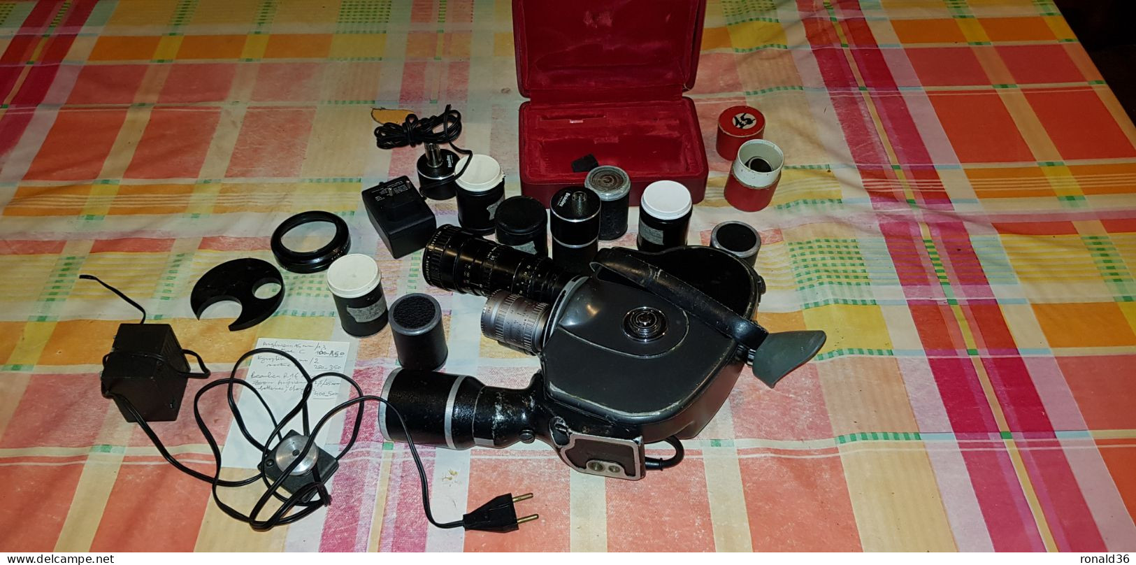 Camera Ancienne BEAULIEU R16 Avec Accesoires Optiques Et Un Objectif Rare Pour L'appareil Bobine Film Cinéma - Matériel & Accessoires