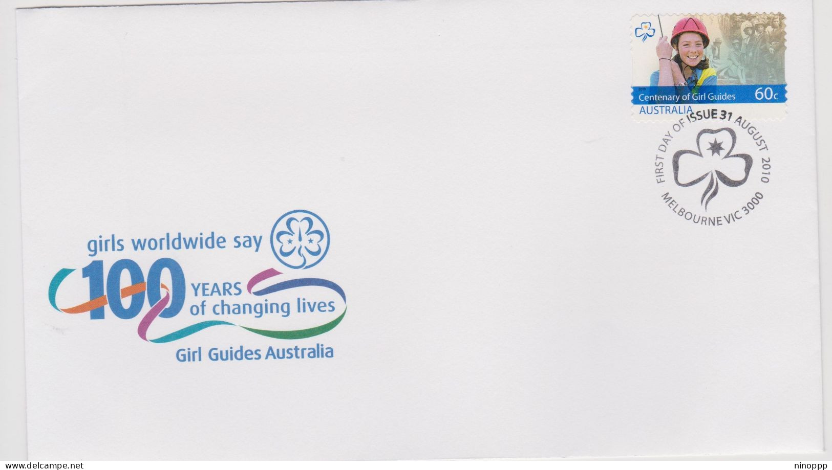 Australia 2010  Centenary Girl Guides  Self-adhesive FDC - Marcofilie