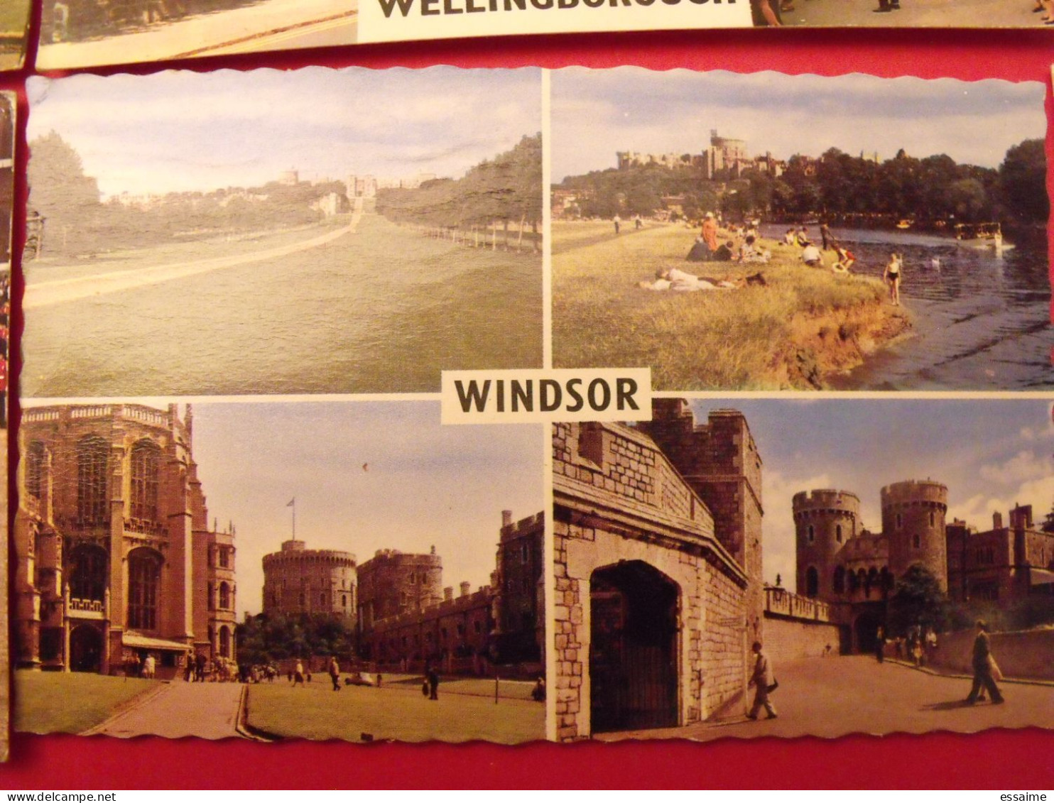 lot de 9 cartes postales. Royaume-Uni. Warsash Brighton Achray Wellingborough Wokingham Windsor London