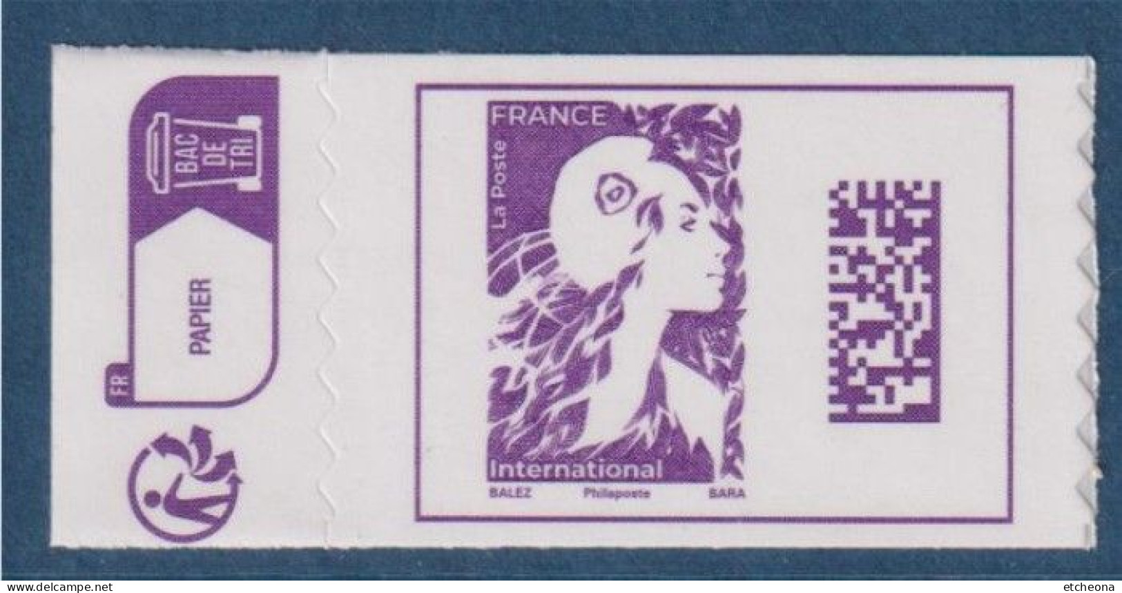 Marianne De L'Avenir Coin De Feuille Avec Logo Du Tri International Adhésif Neuf X1 - 2023-... Marianne De L’avenir