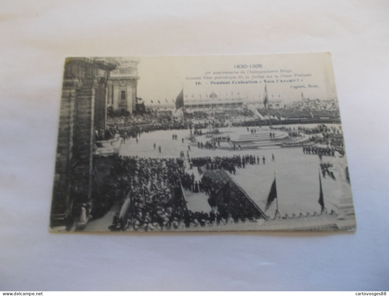 BRUXELLES ( BELGIQUE )  75 éme ANNIVERSAIRE DE L INDEPENDANCE BELGE PLACE POELAERT 21 JUILLET 1905 - Feesten En Evenementen