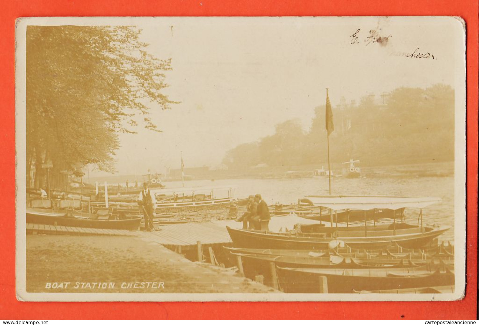38965 / ⭐ ♥️ CHESTER England Cheshire ◉ Boat Station 1906 à VERDUIN Amsterdam ◉ Carte-Photo-Bromure A&S WALKER - Chester