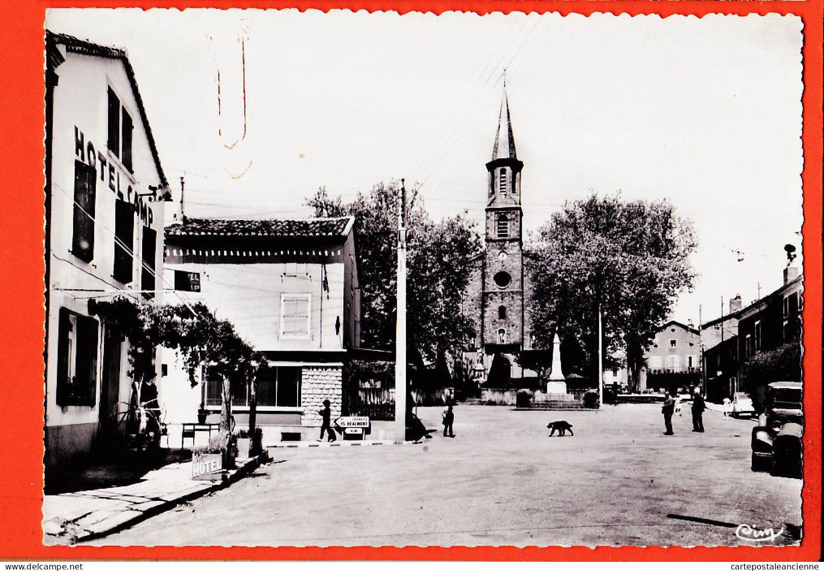 38887 / ⭐ MONTREDON-LABESSONNIE 81-Tarn ● La Place Du Village Et Eglise 1950s ● Photo-Bromure COMBIER 11 - Montredon Labessonie