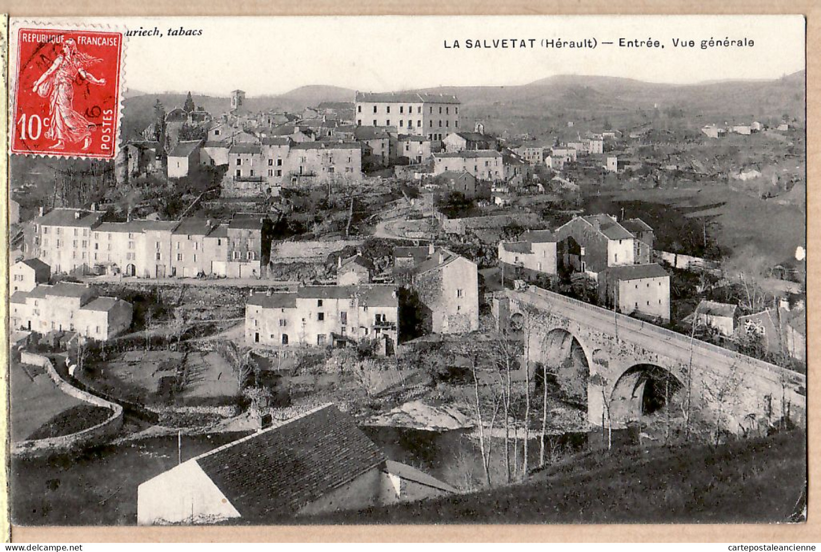 38592B / ⭐ ♥️ Autographe Elie BERNARD 1909 Arriverai à Narbonne Mardi 1 LA SALVETAT à Sa Soeur Elina ARGELLIERS Aude  - La Salvetat