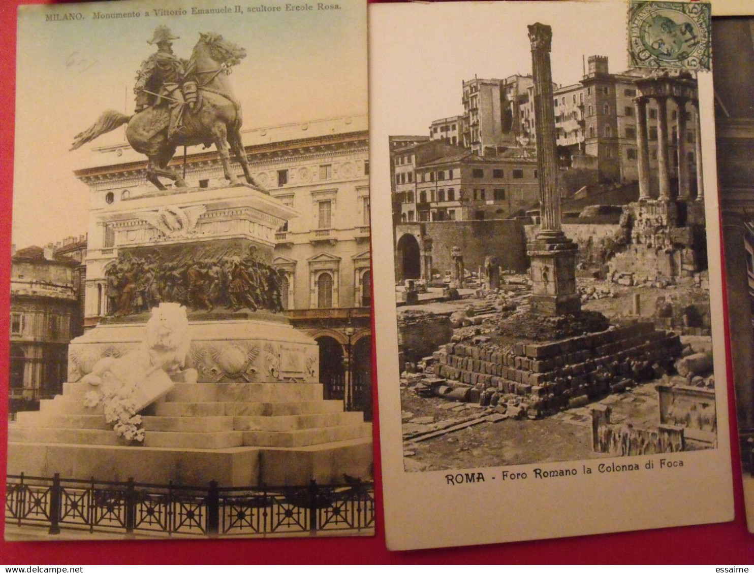 Lot De 7 Cartes Postales. Italie. Roma Firenze Torino Napoli Milano - Colecciones Y Lotes