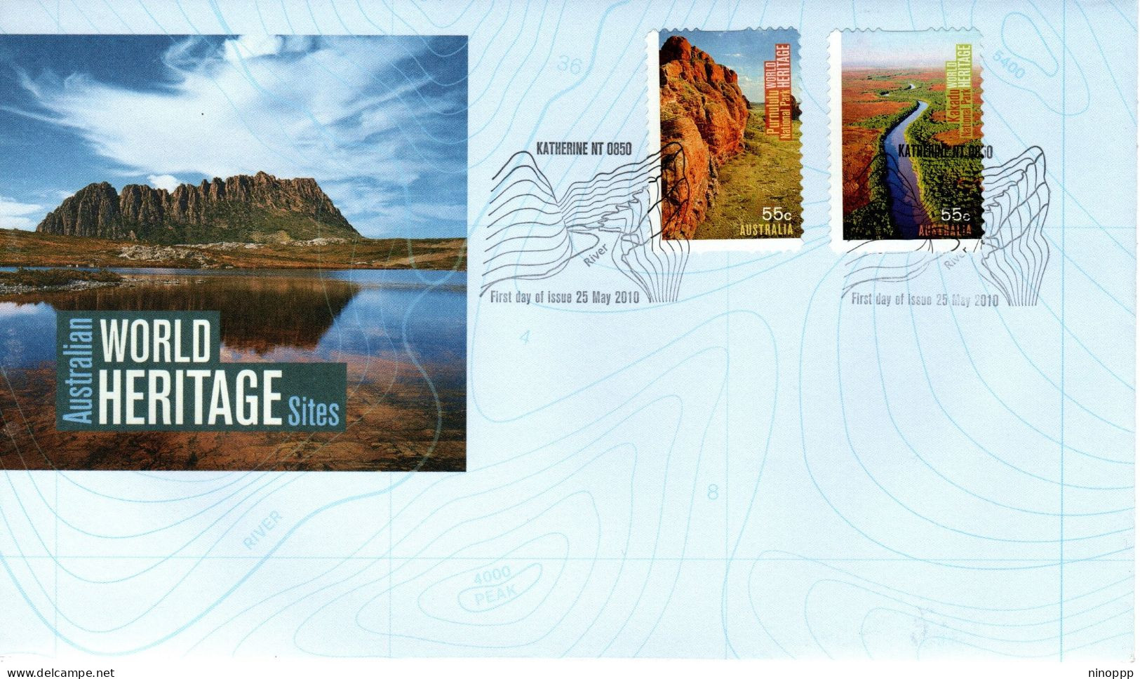 Australia 2010 World Heritage Sites,Selfadhesive, FDI - Marcophilie