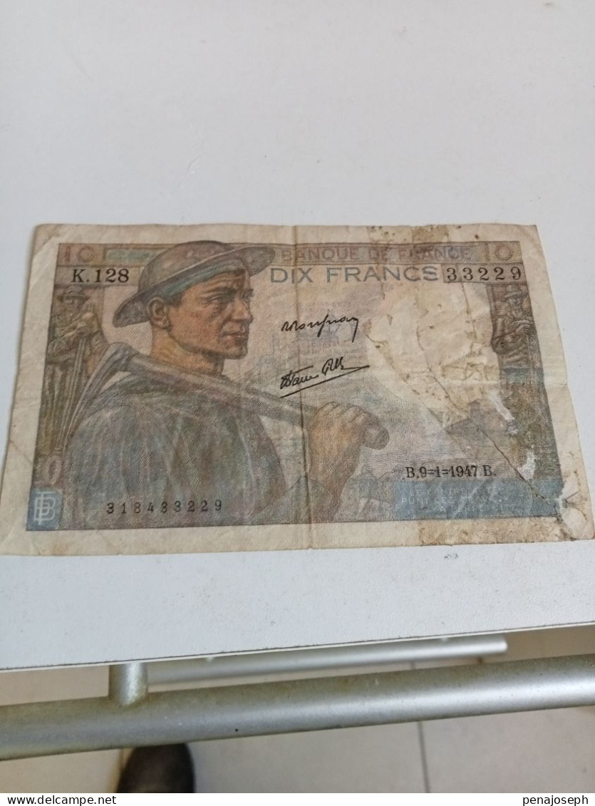 Billet De 10 Francs Mineurs 1947 - 10 F 1941-1949 ''Mineur''