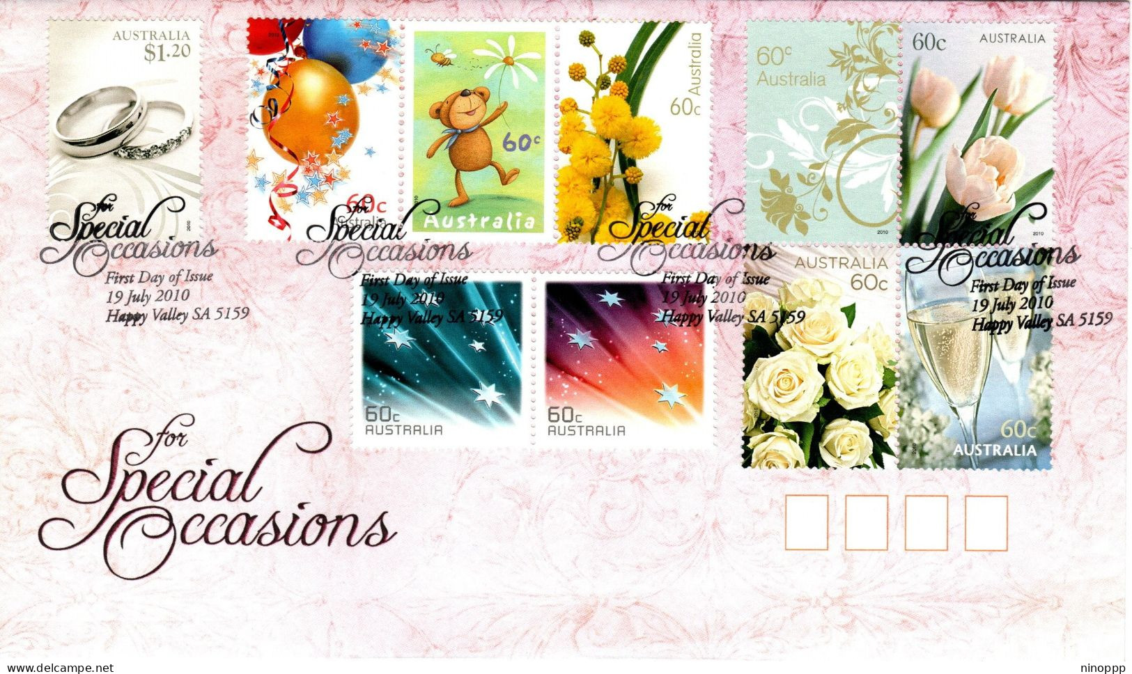 Australia 2010  For Special Occasions ,FDI - Postmark Collection