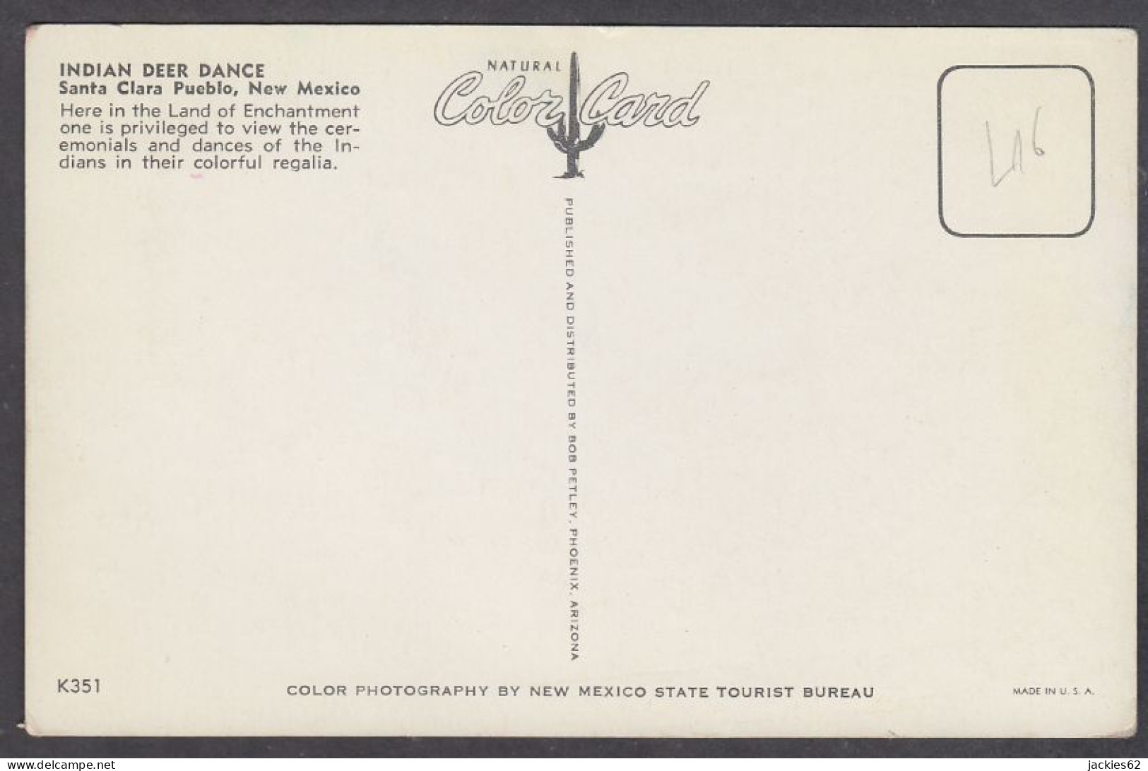 127667/ SANTA CLARA PUEBLO, Indian Deer Dance - Other & Unclassified