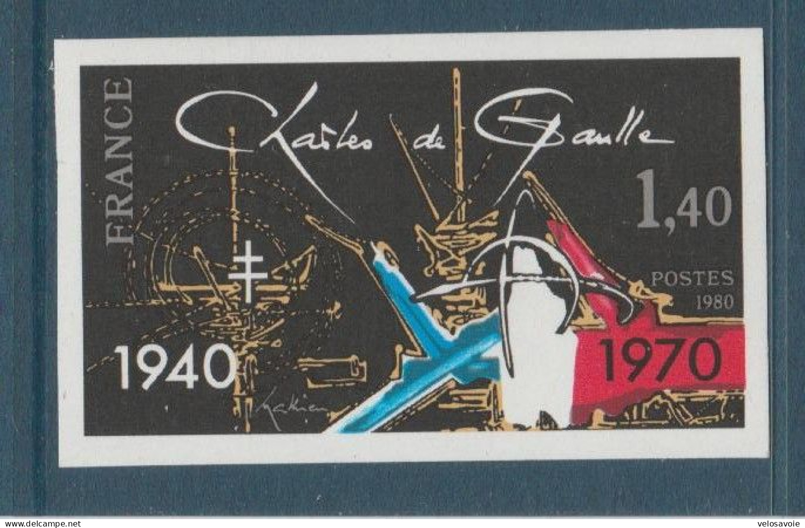 N° 2114 DE GAULLE NON DENTELE ** - 1971-1980