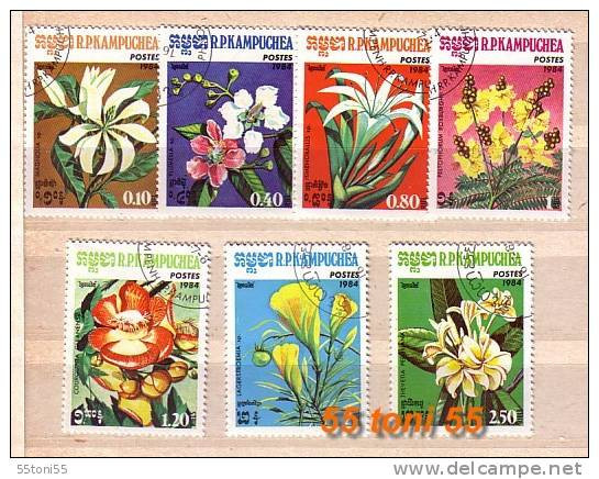 1984 FLOWERS 7v.- Used (O)  KAMPUCHEA - Kampuchea