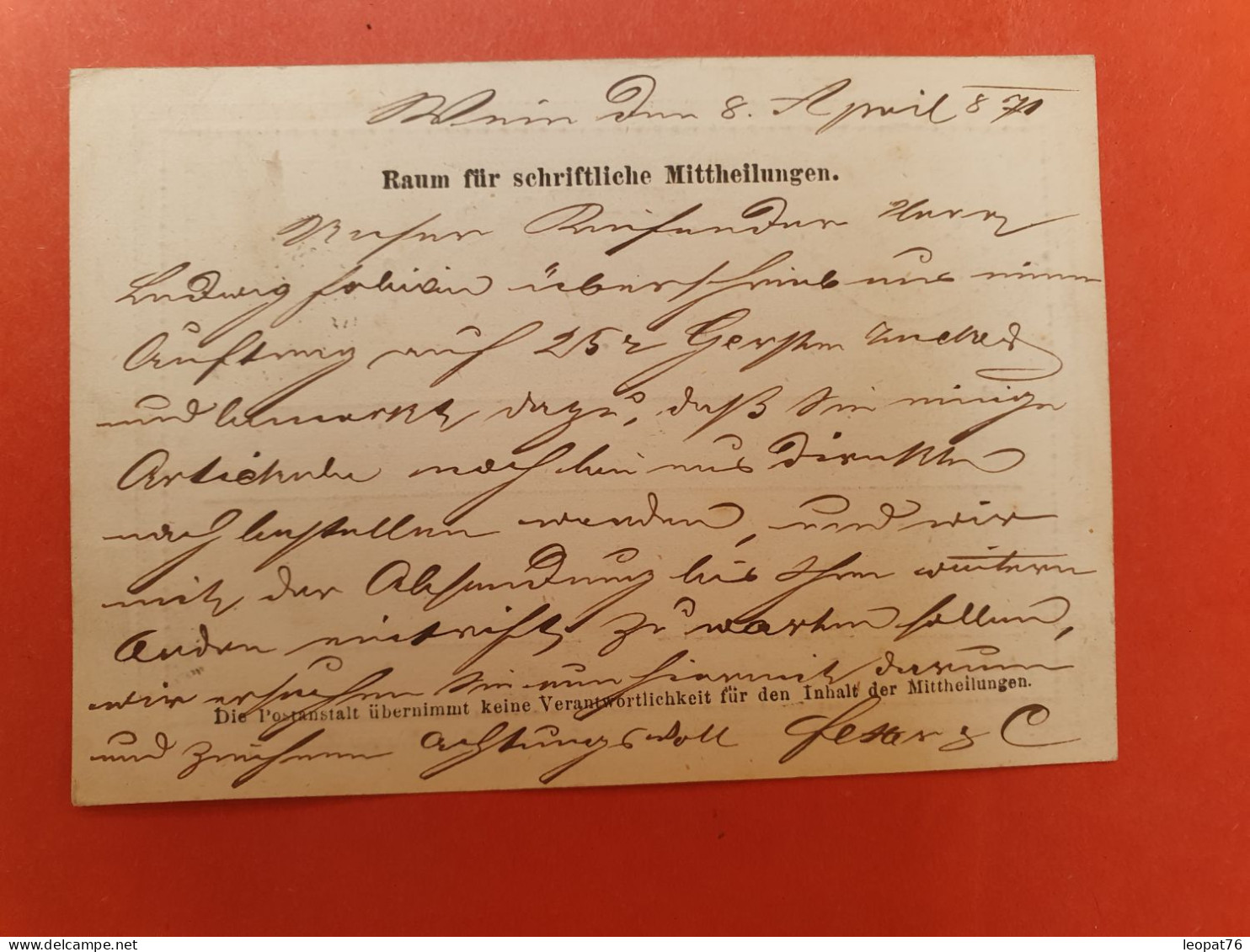 Autriche - Entier Postal  De Wien En 1871 Pour Hold M Vasarhely - J 411 - Cartes Postales