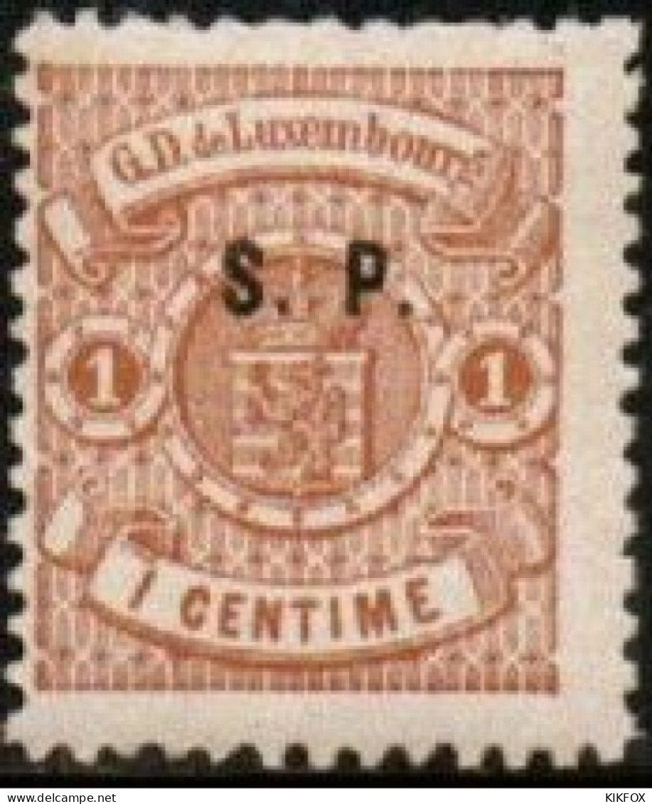 Luxembourg , Luxemburg ,1881 - 1884, MI 27 I , FREIMARKE  S.P.   SERRE, POSTFRISCH, NEUF - Dienst
