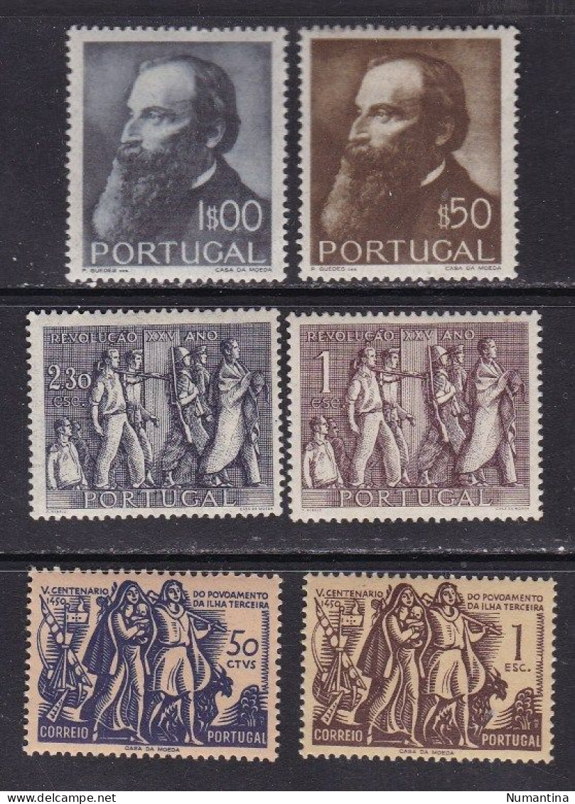 PORTUGAL - 1951 - YVERT 758/769y 766/769 - 3 Series MH - Ungebraucht